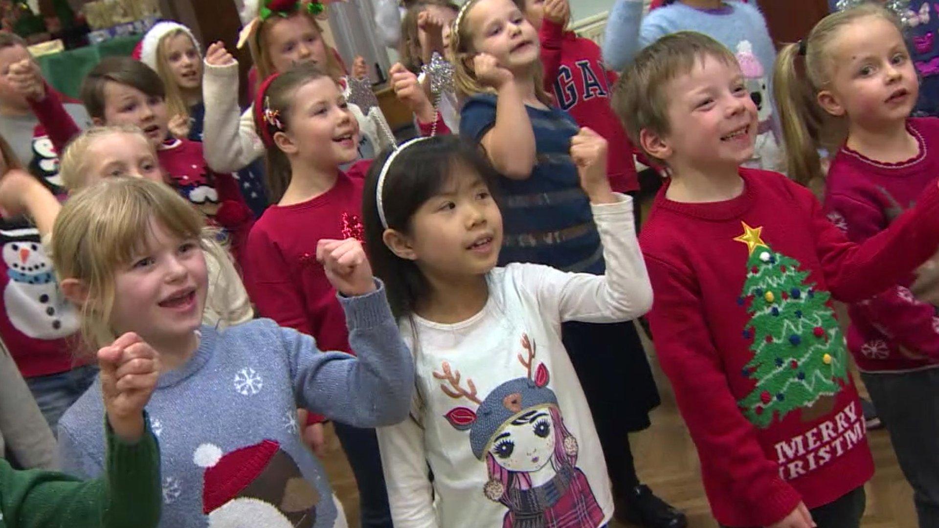 Children singing
