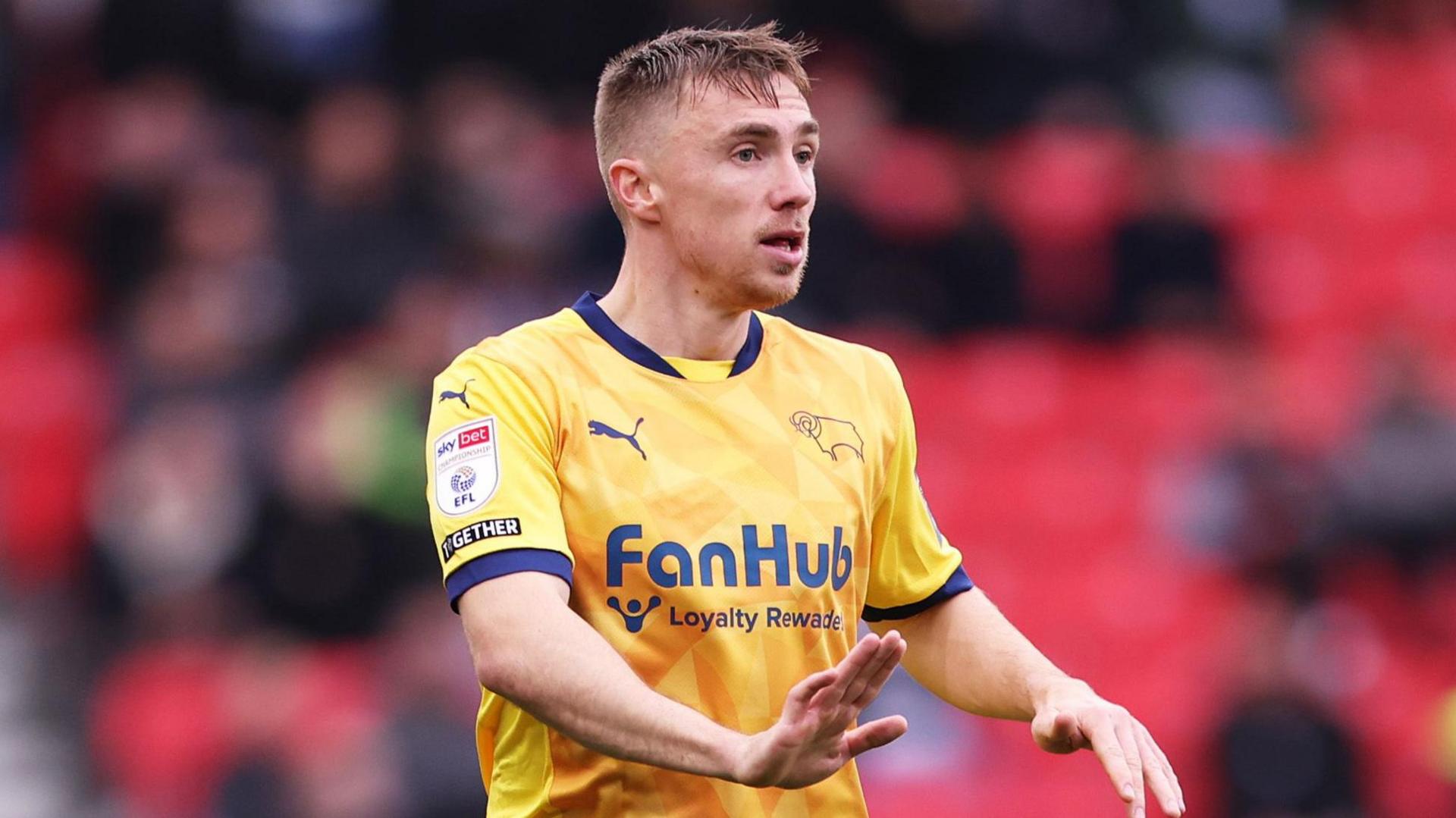 Ben Osborn in action for Derby County