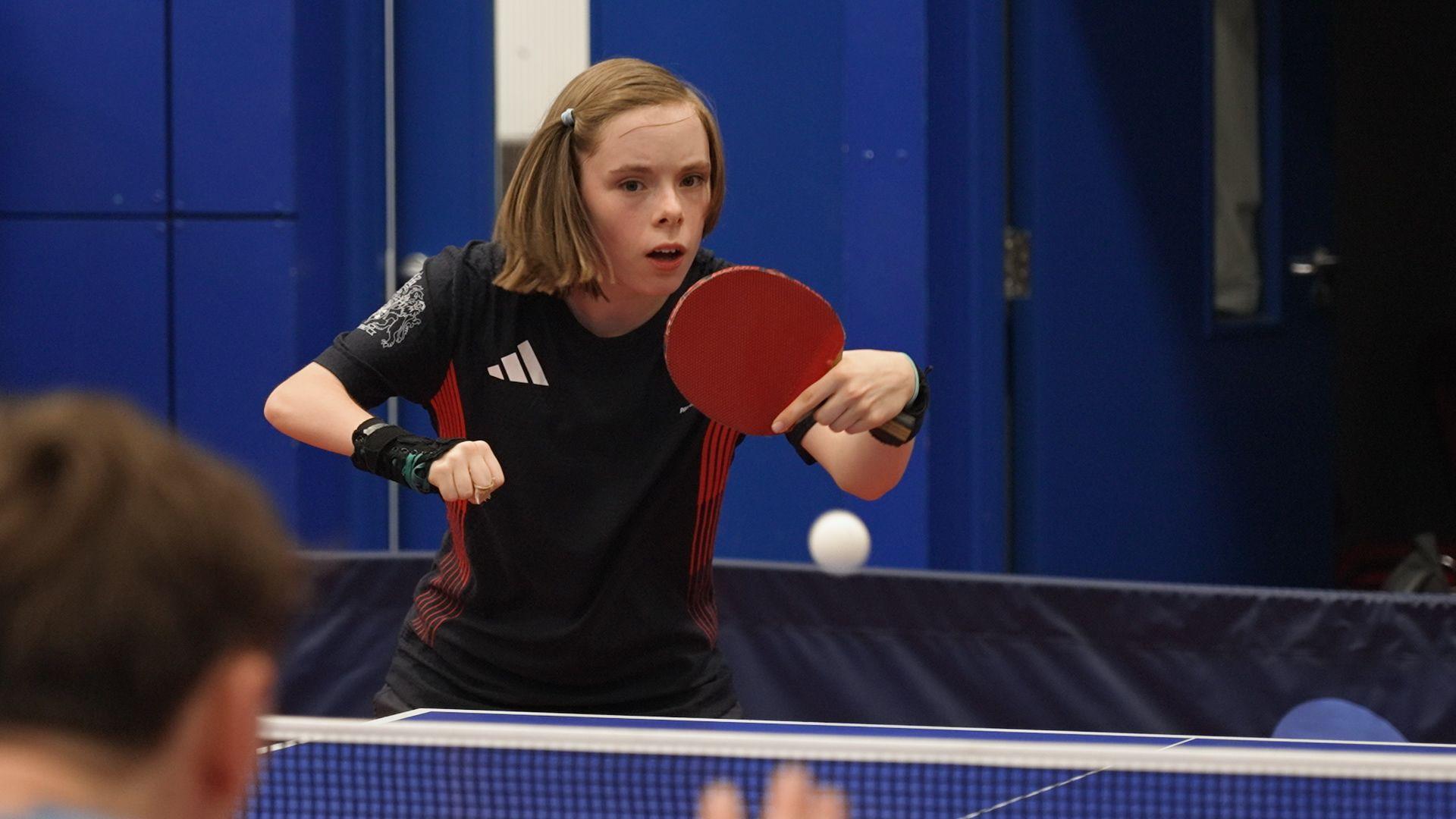 bly twomey, playing table tennis