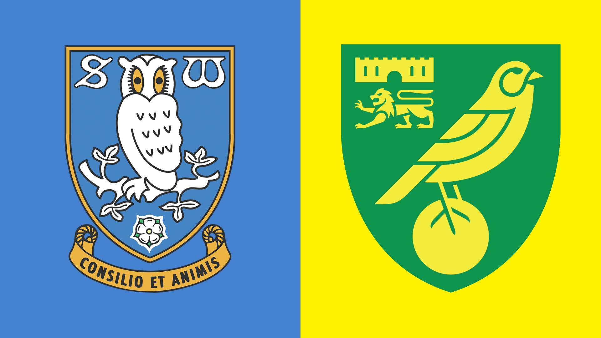 Sheffield Wednesday and Norwich City's club badges