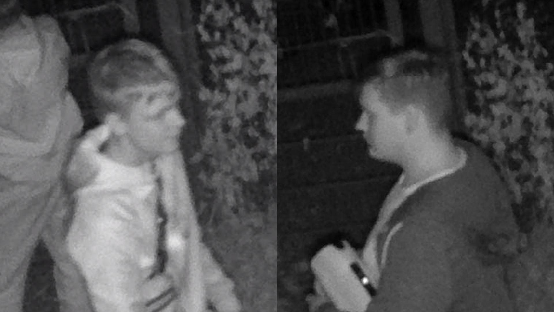 CCTV footage of two people Lincolnshire Police would like to speak to in connection with damage at Green Synergy