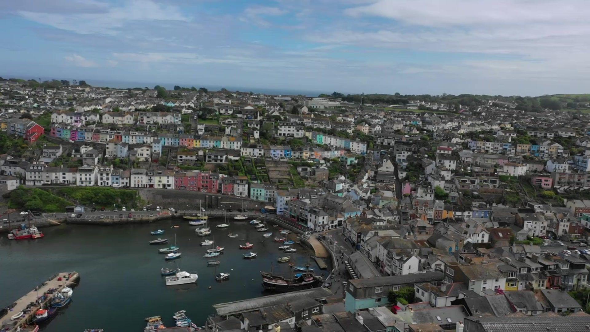 Brixham harbour aerial