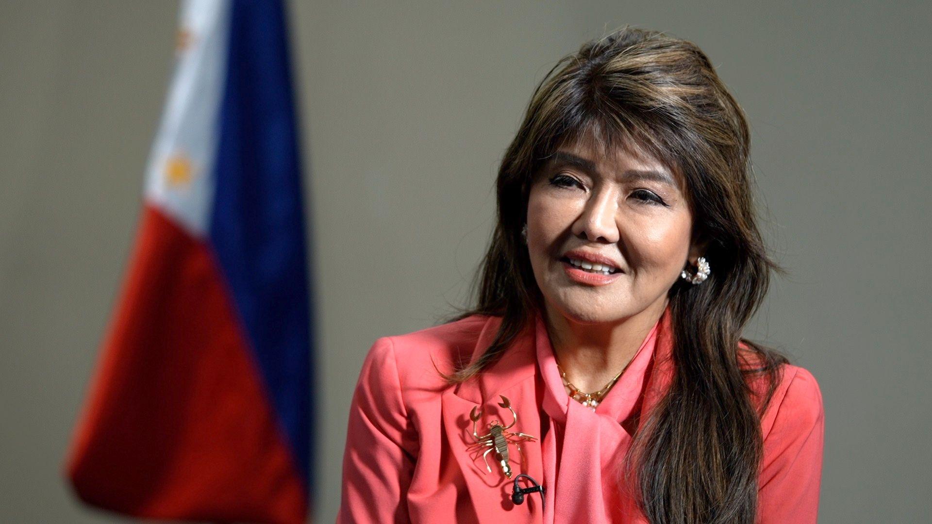 Imee Marcos talking to the BBC in the Philippines Senate