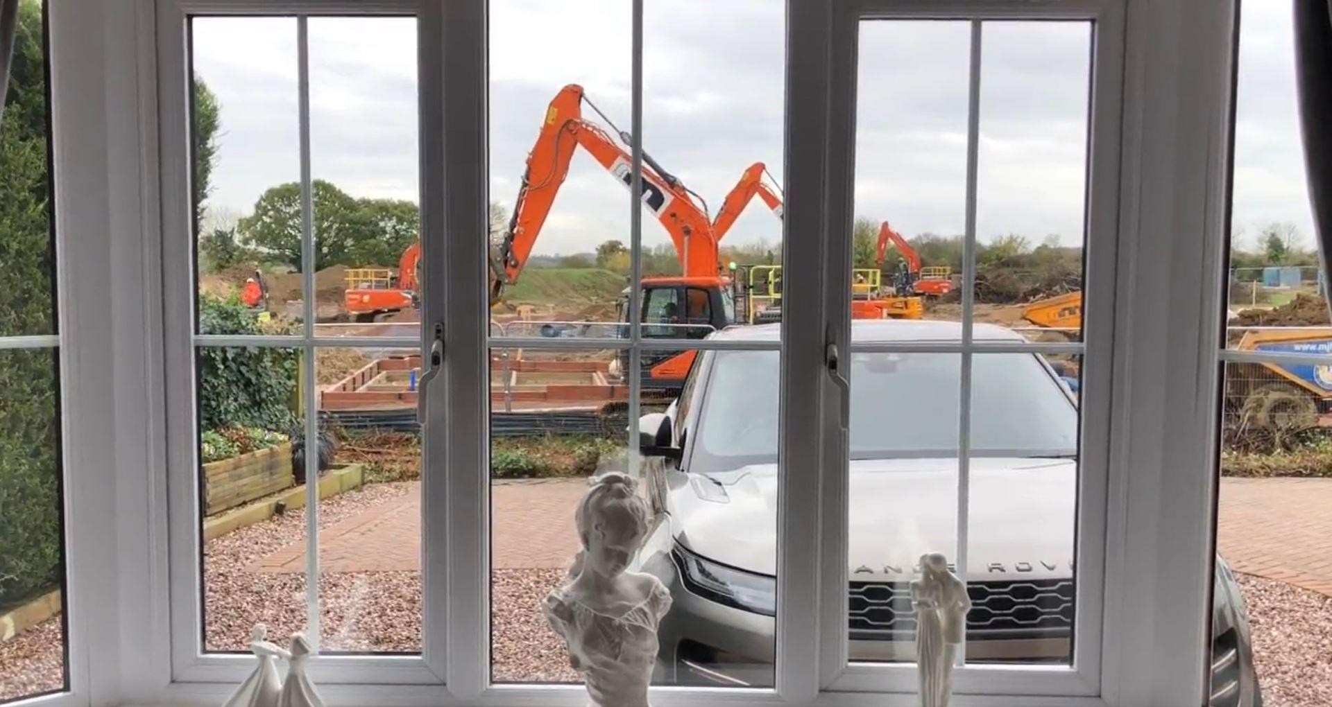 ﻿The view from Jeannette Reid's front window in Desborough