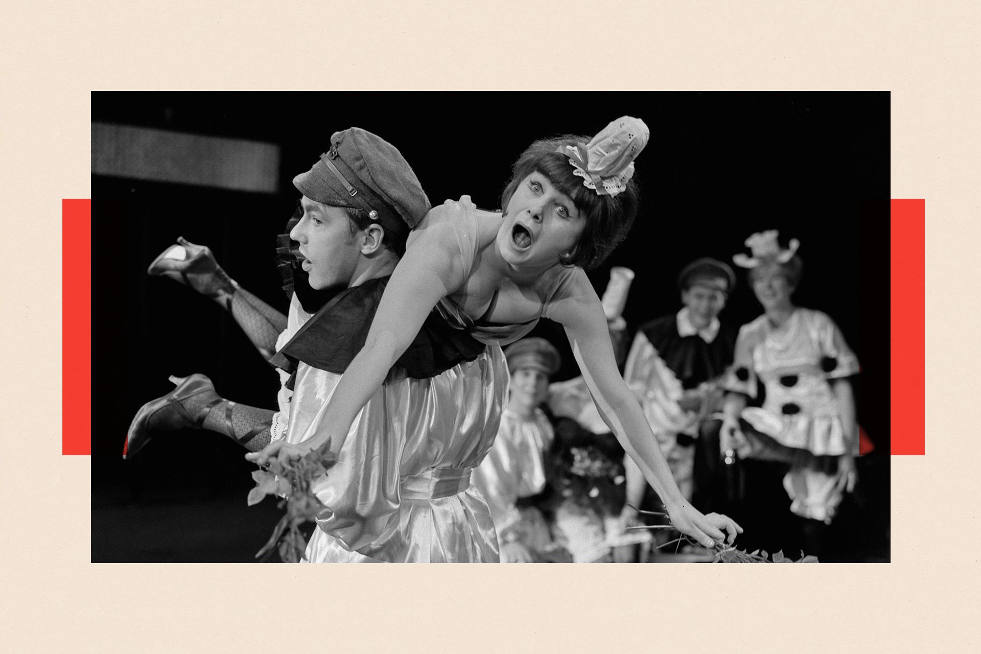 Actors rehearsing the musical
