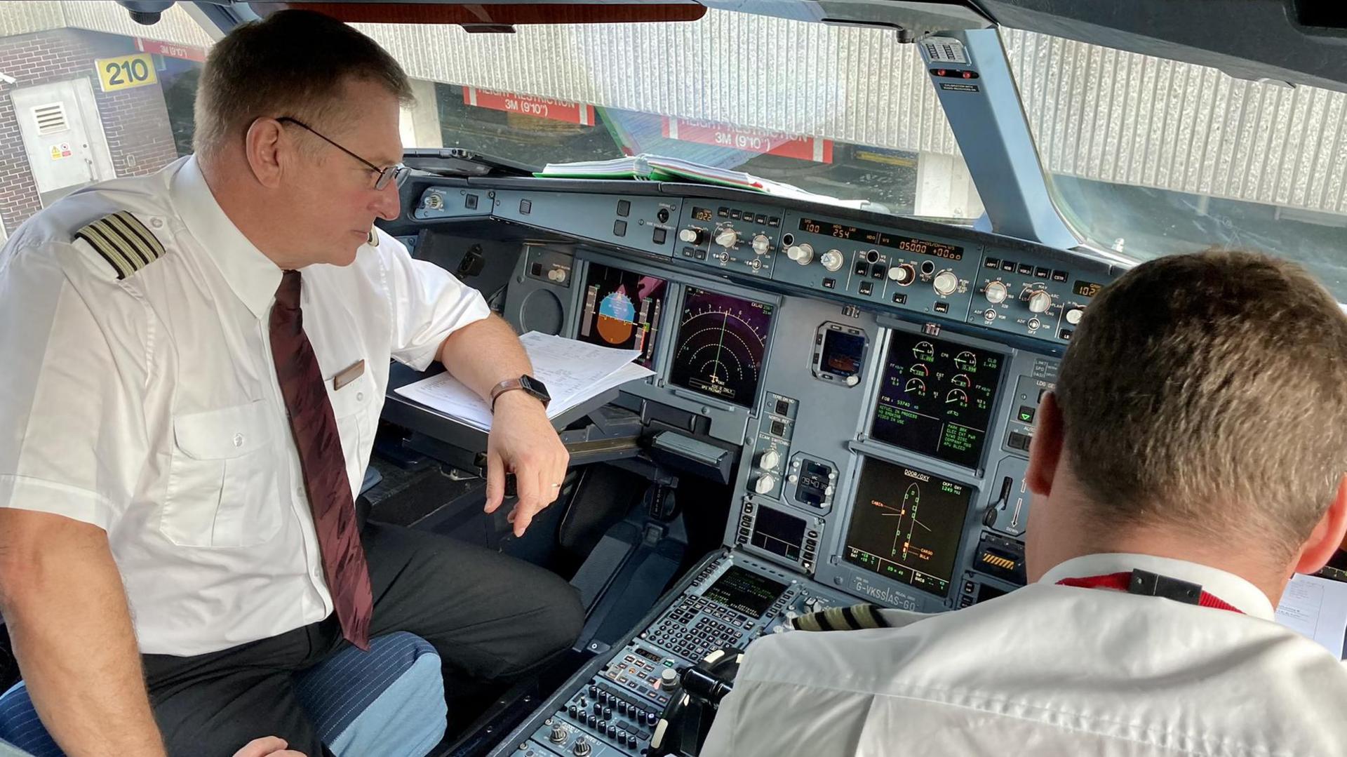 Andy Brown in the cockpit