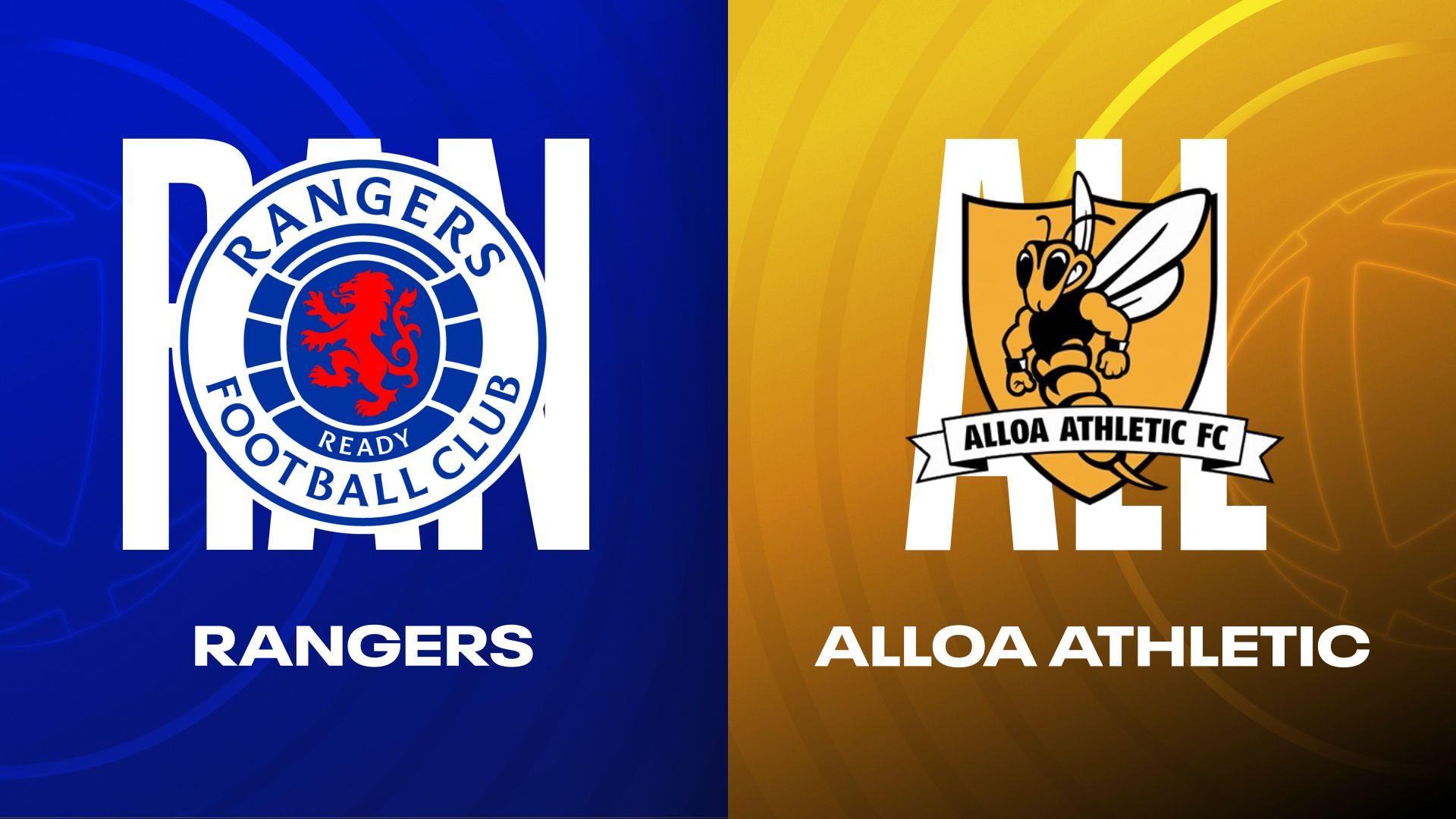 Rangers and Alloa Athletic badges