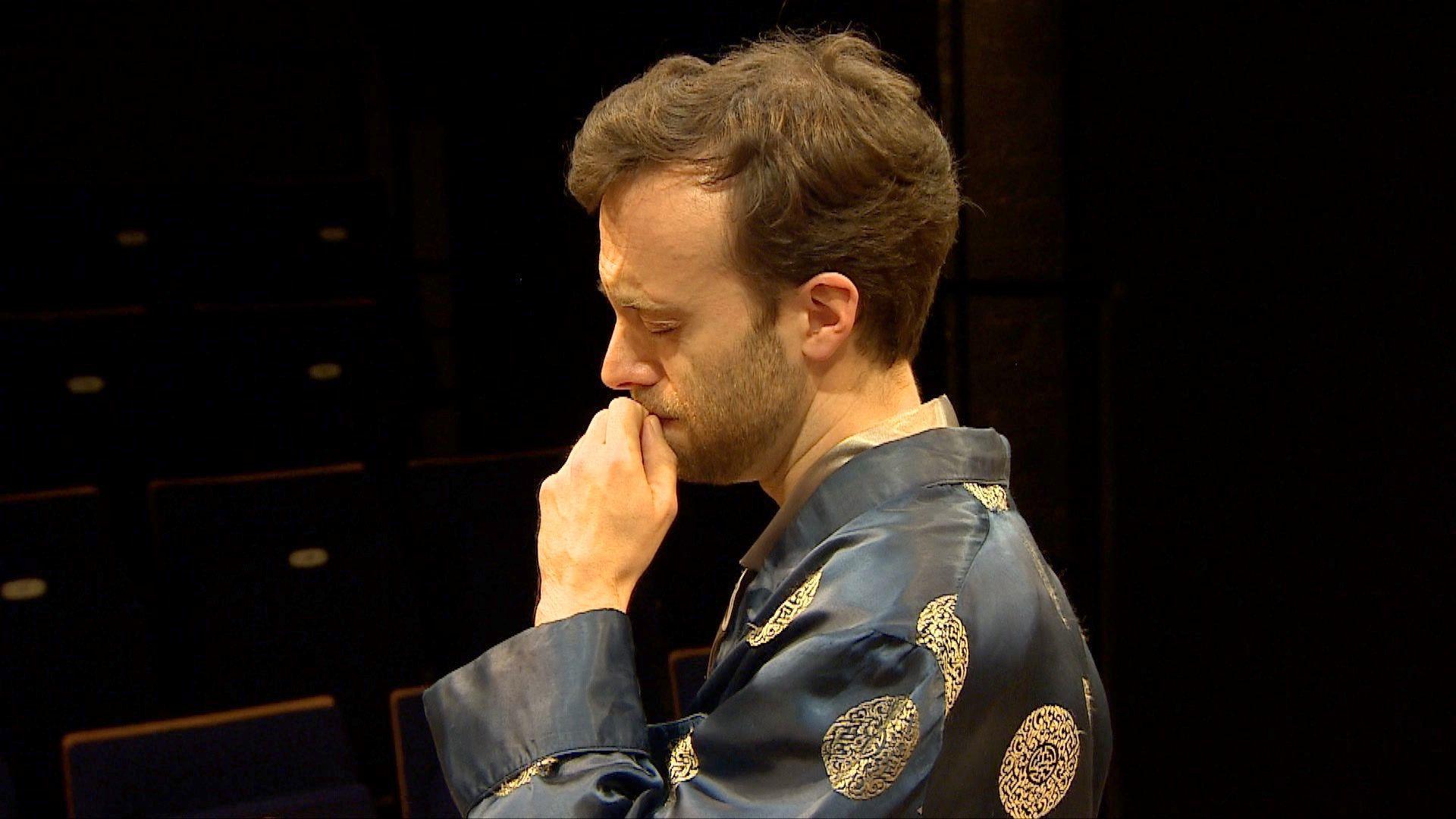 Timothy Wren during rehearsals for Present Laughter by Noel Coward at the Green Wren Theatre