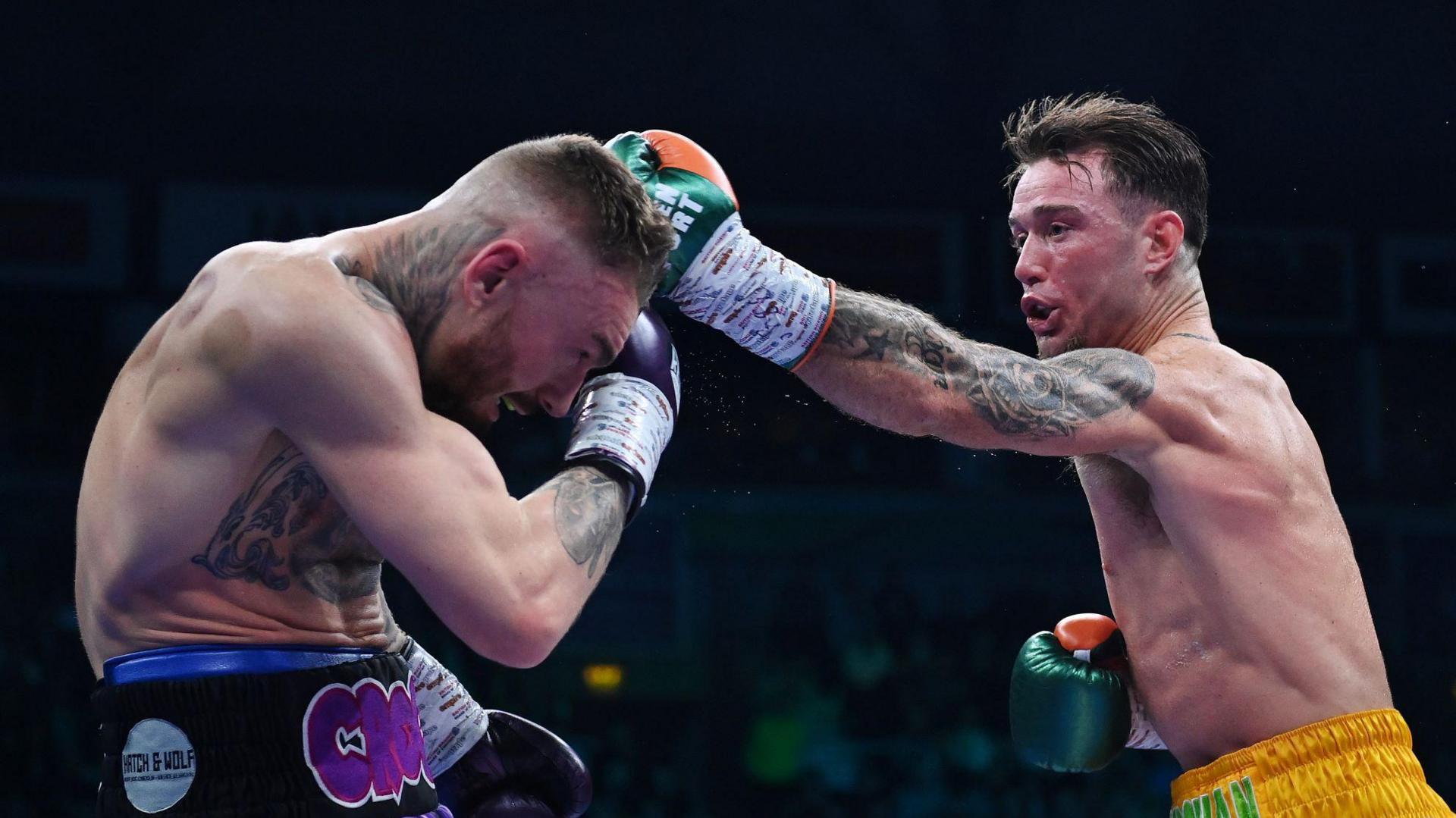 Action from Lewis Crocker vs Paddy Donovan in March