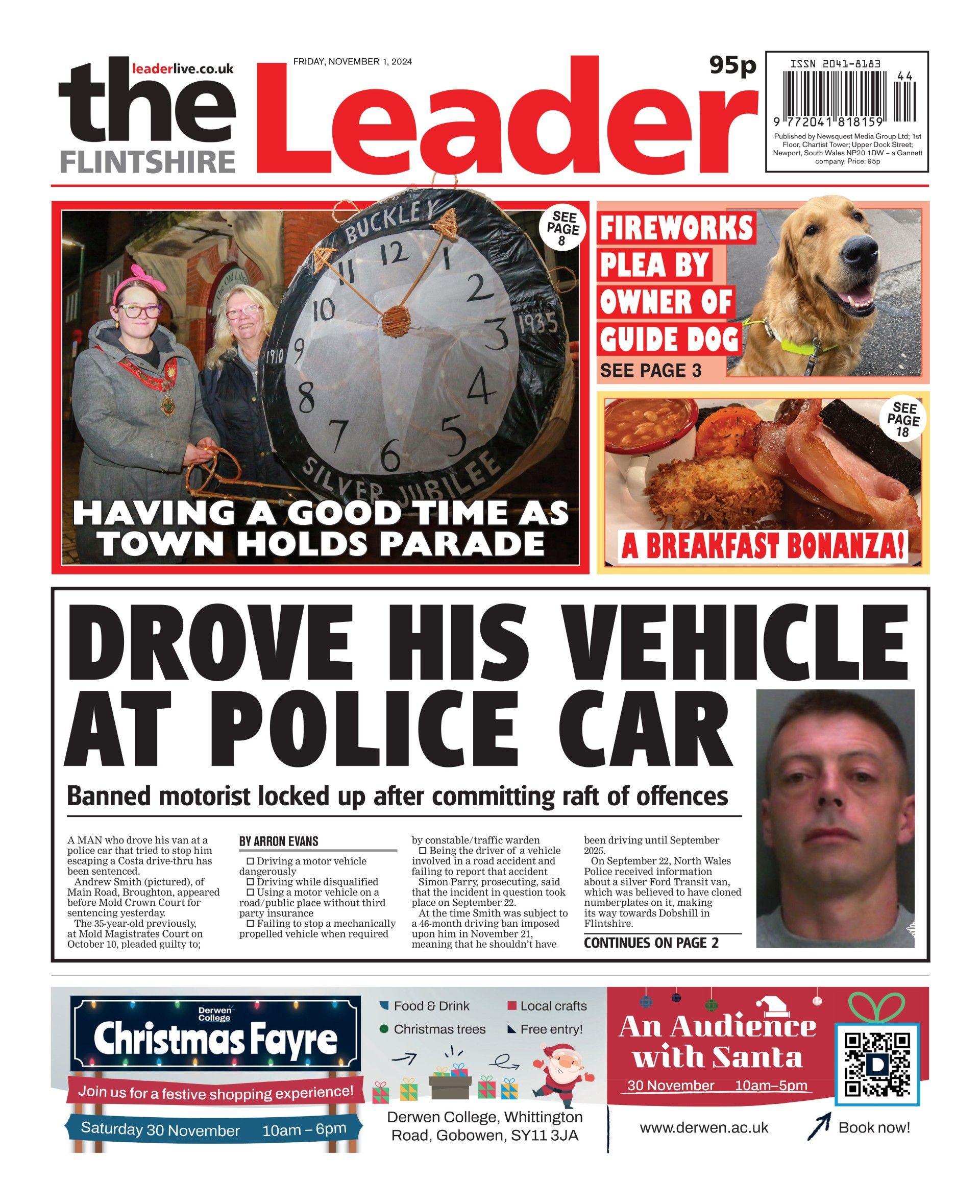 Front page of the Flintshire Leader