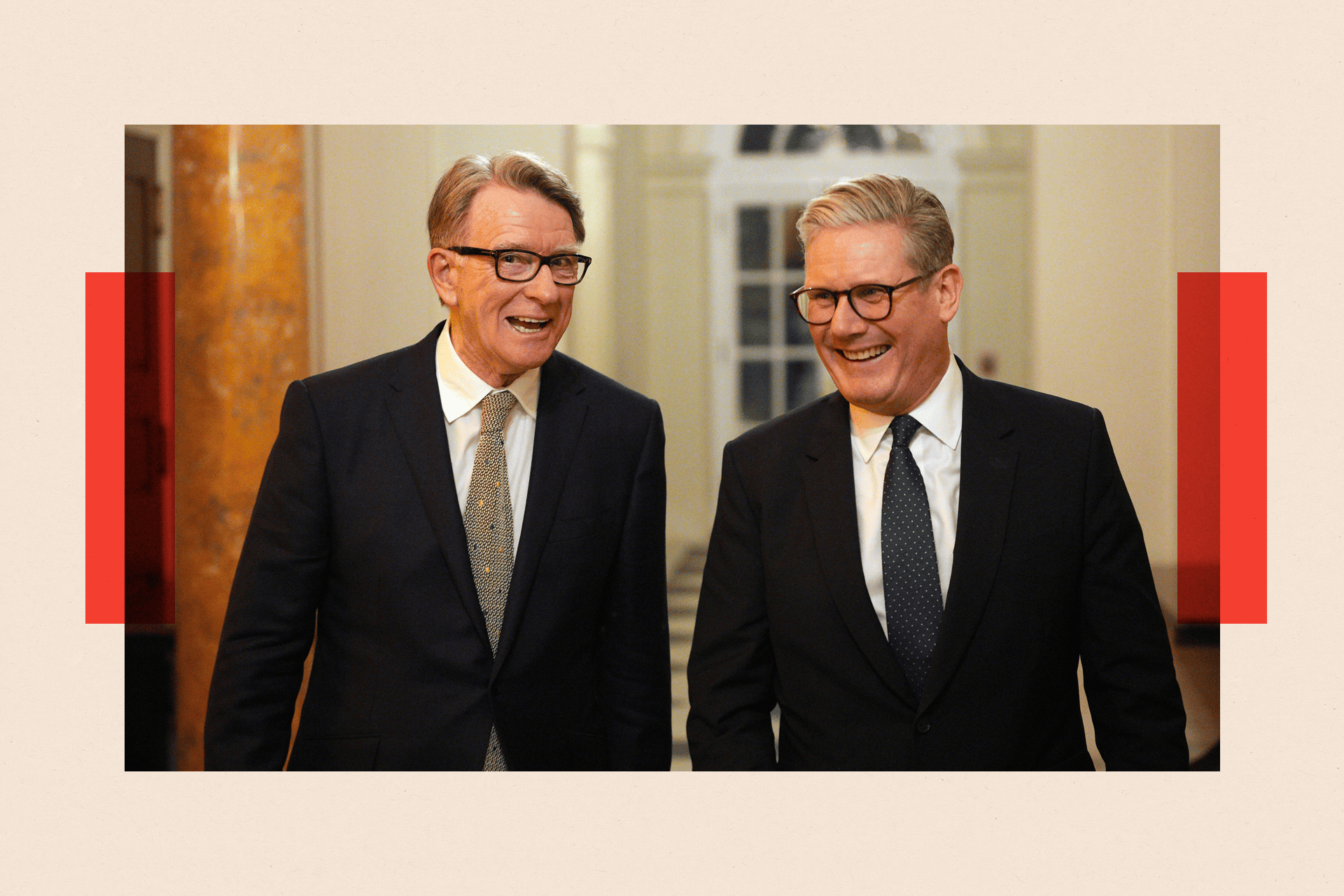 Prime Minister Sir Keir Starmer (right) and then British ambassador to the United States Lord Peter Mandelson at a welcome reception at the ambassador's residence in Washington, DC in February 2025.
