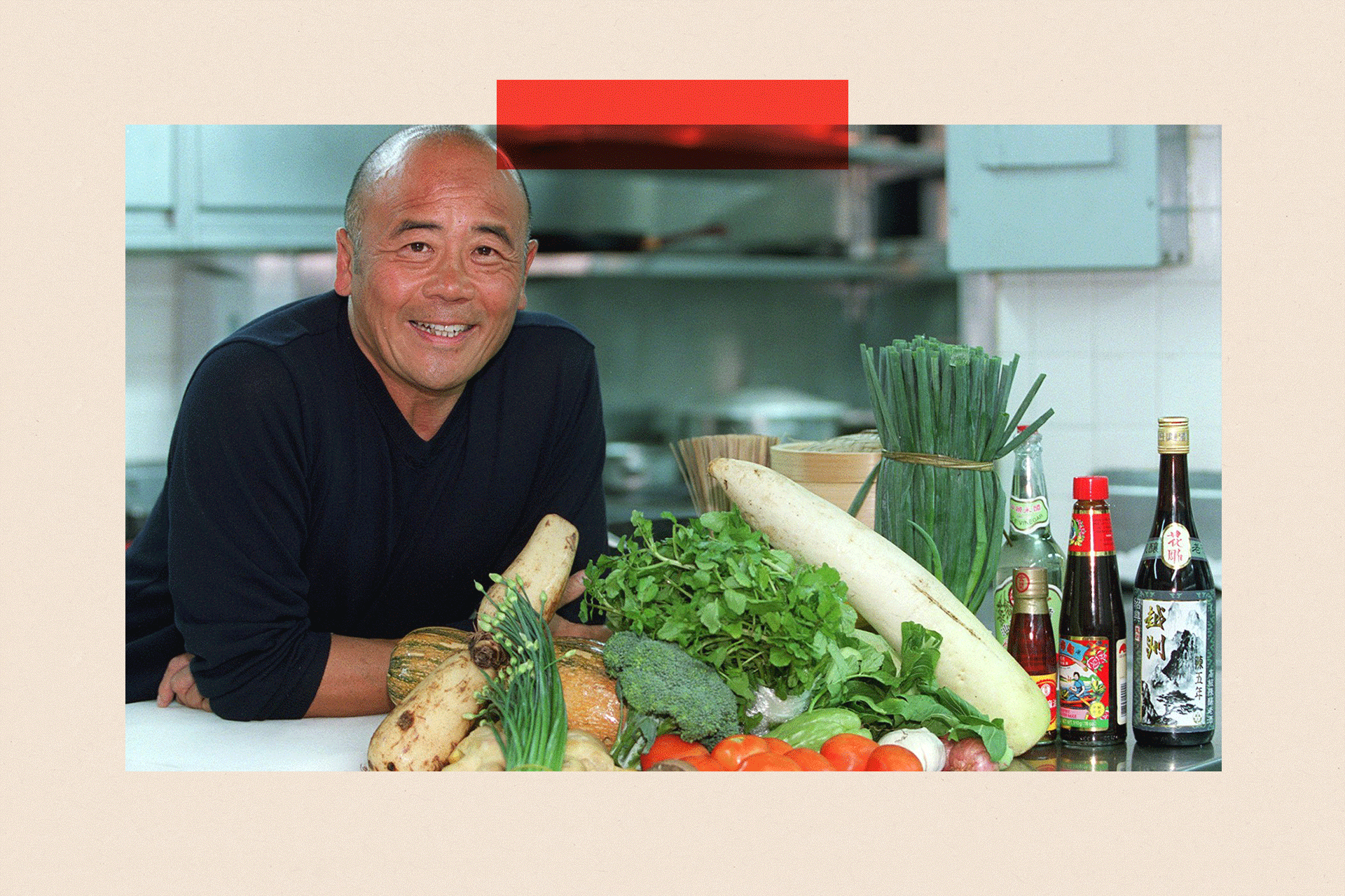 Ken Hom in the kitchen at Hotel Inter-Continental in Tsim Sha Tsui