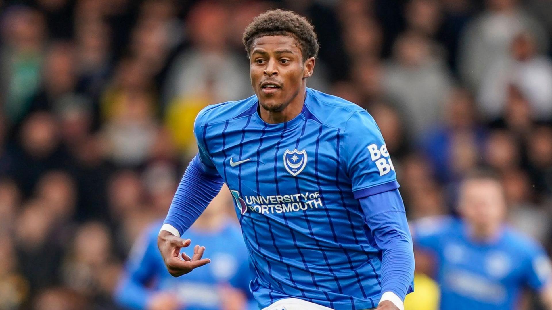 Australian striker Kusini Yengi in action for Portsmouth