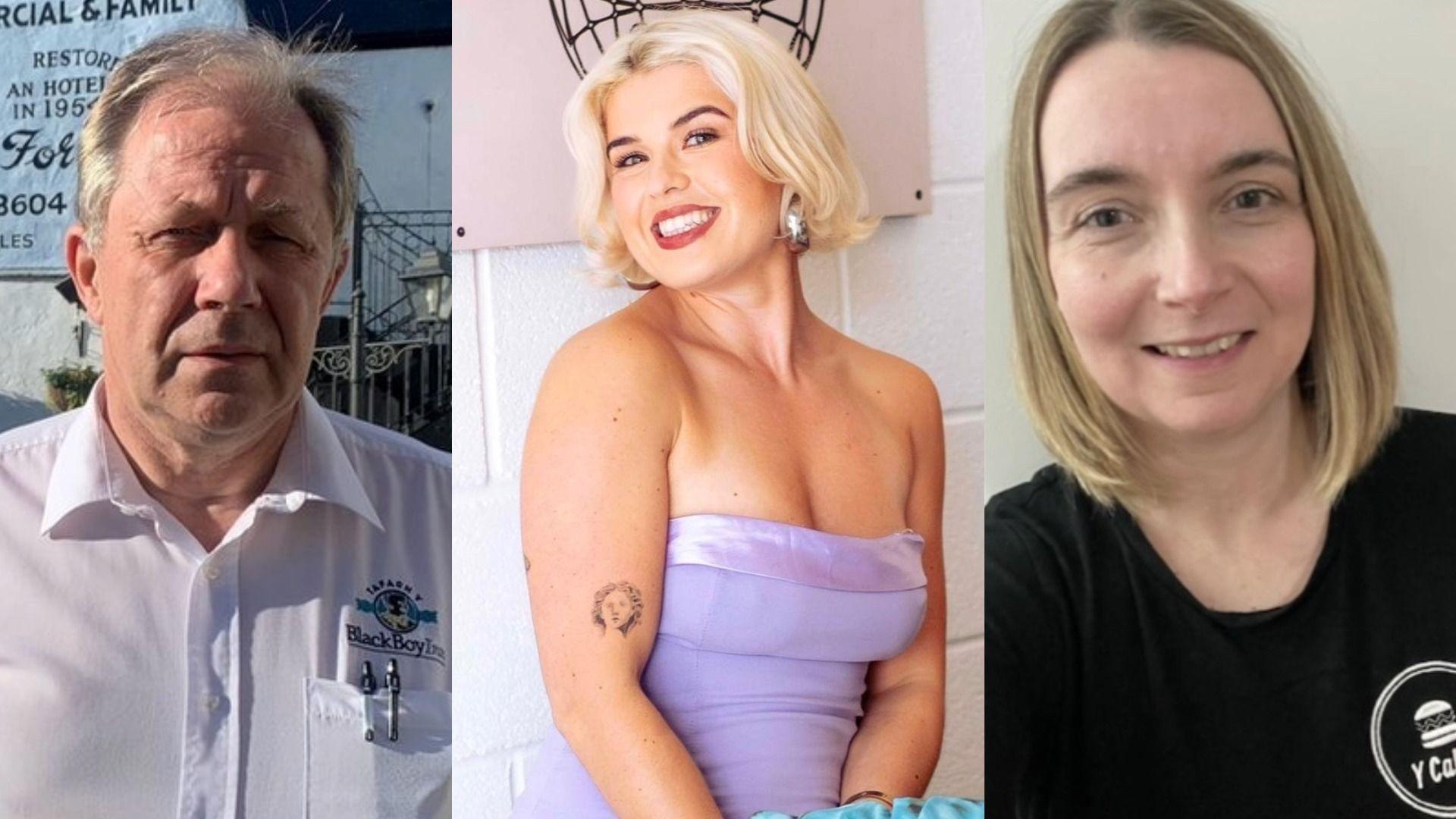 John Evans, Sam Eastcott ac Andrea Moore