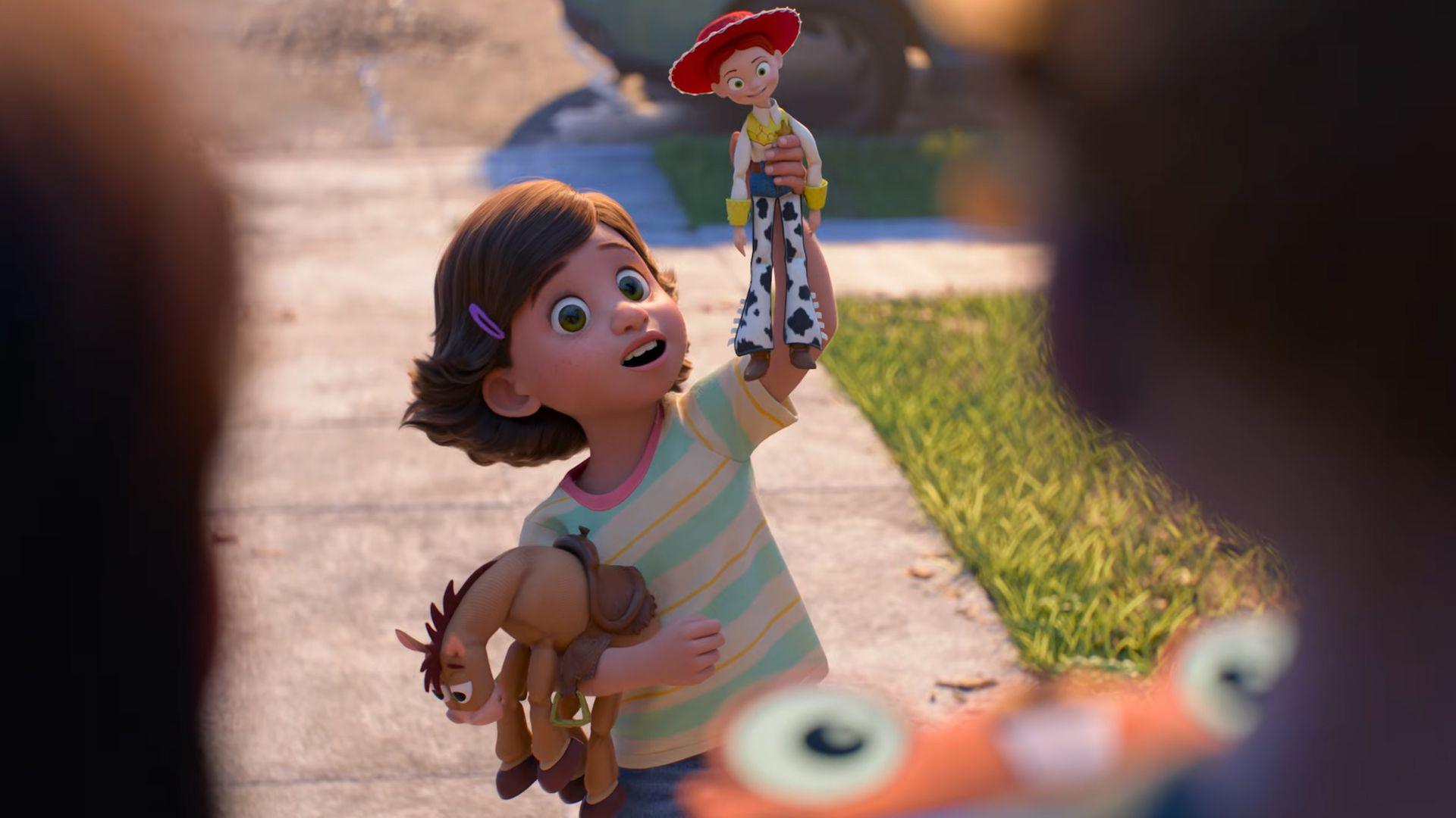 a picture of Bonnie holding Jessie and Bullseye