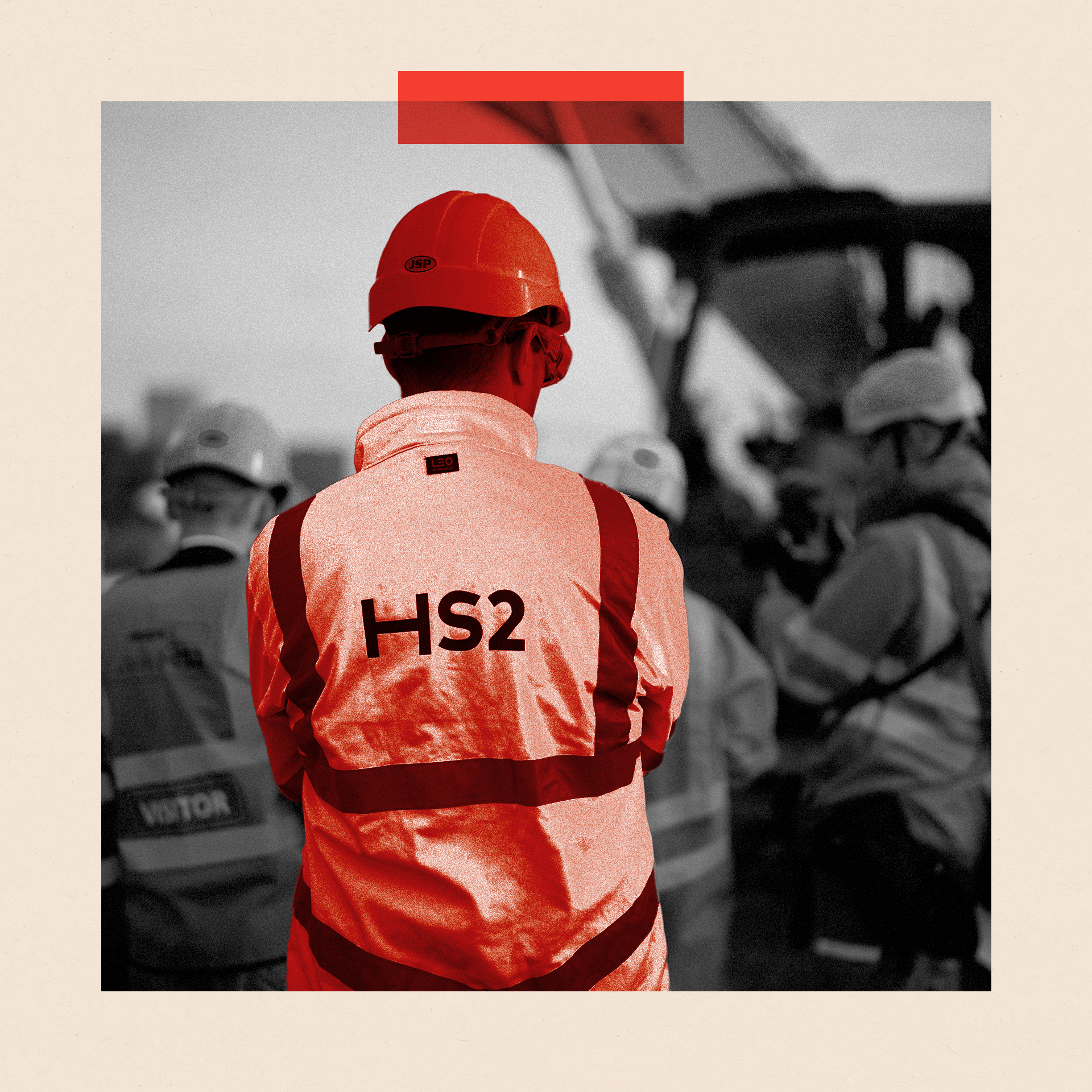 A montage image of HS2 workers