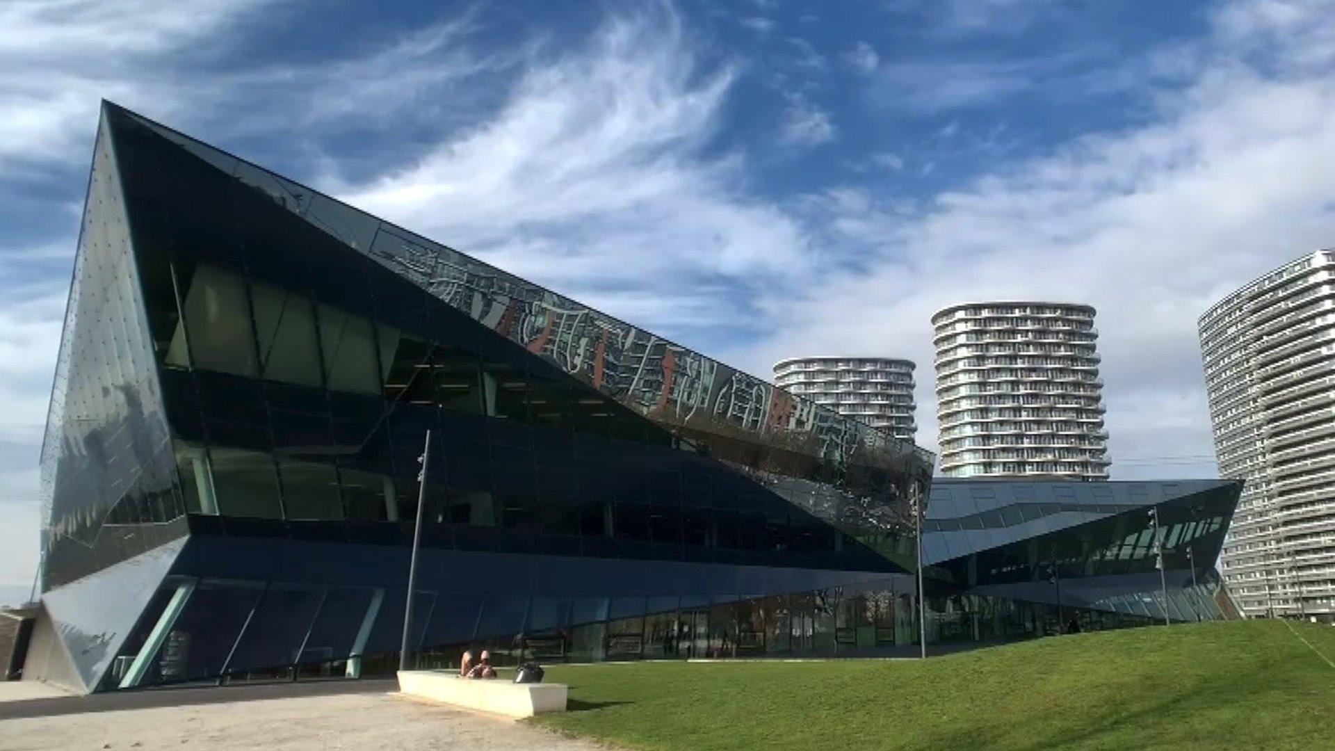 An exterior shot of London City Hall