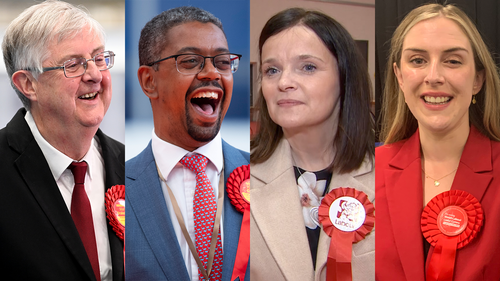 Mark Drakeford, Vaughan Gething, Buffy Williams and Sarah Murphy