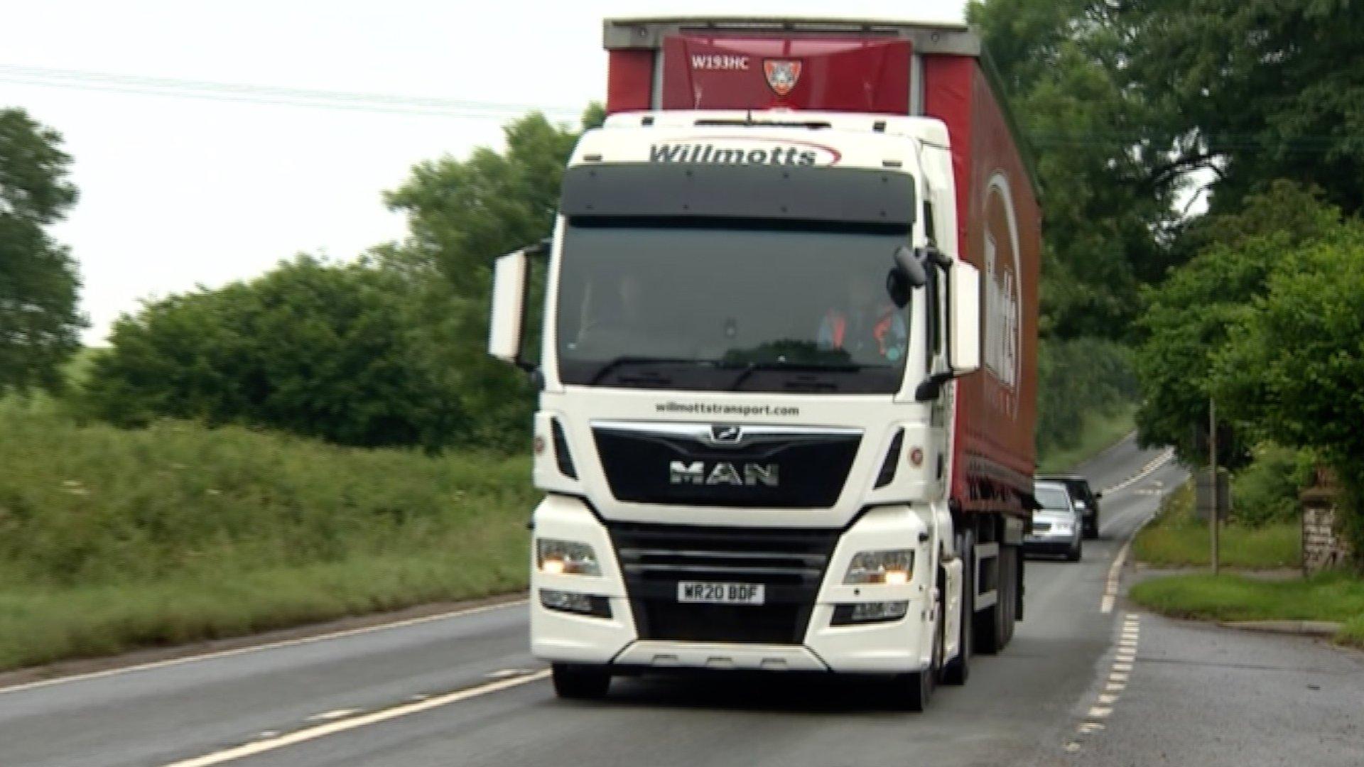 Lorry on the road