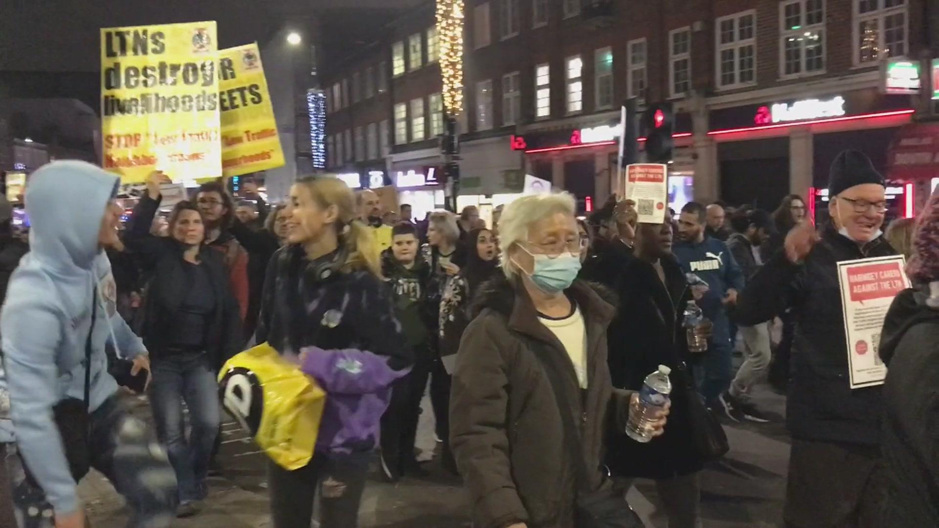 Anti-LTN protesters Haringey