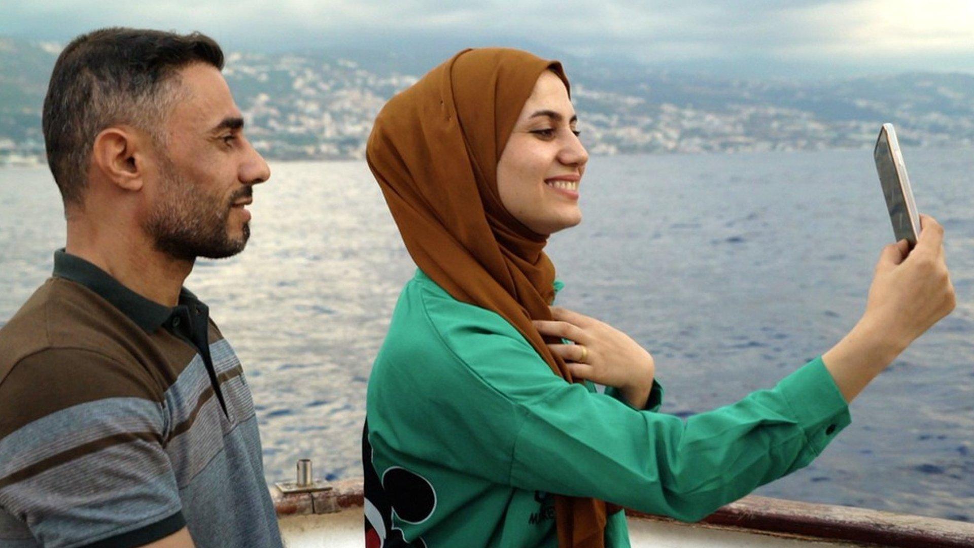 Ahmed Saleh and his wife, Iraqi tourists in Lebanon