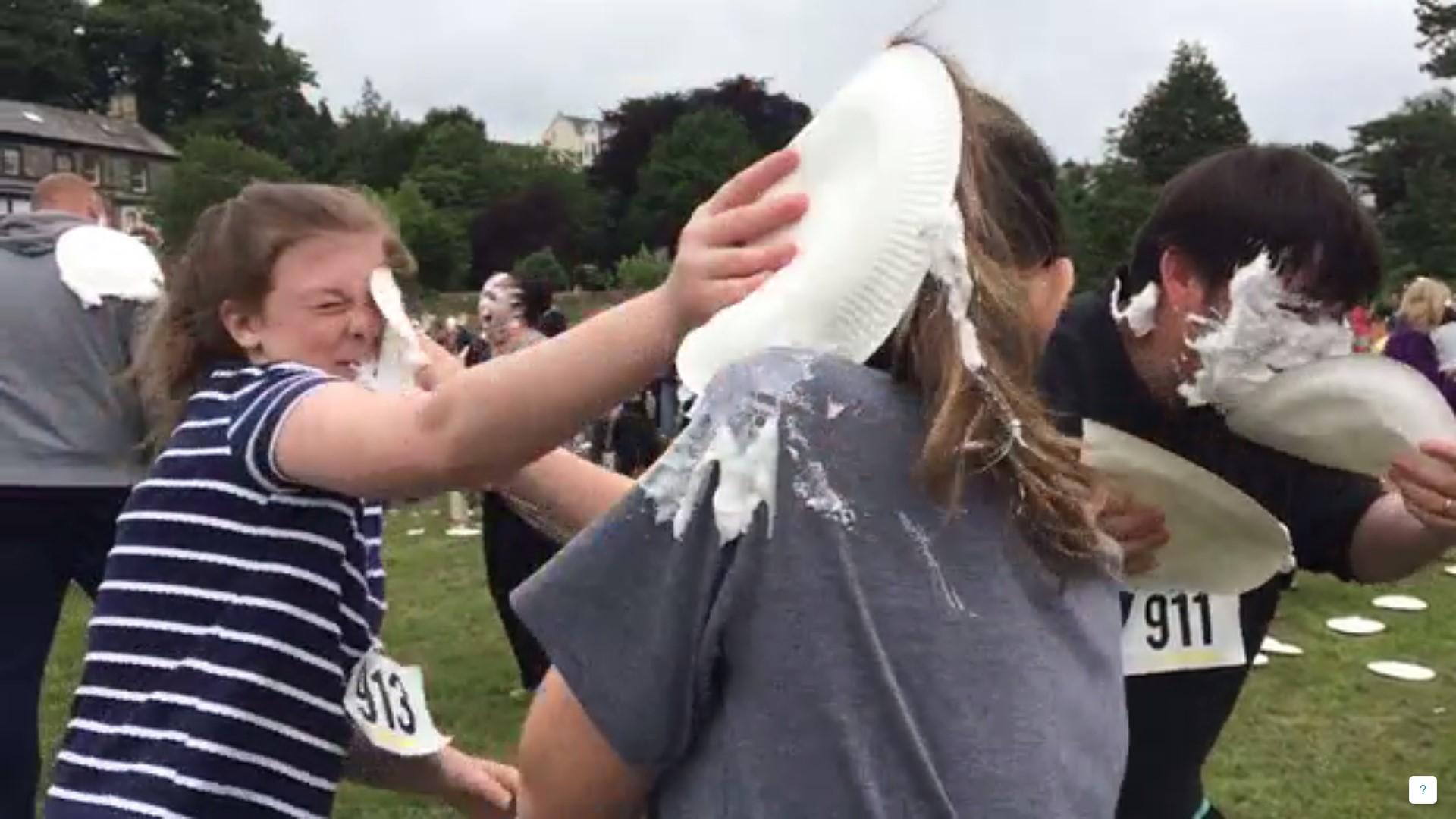 Ulverston pie fight world record breaking attempt