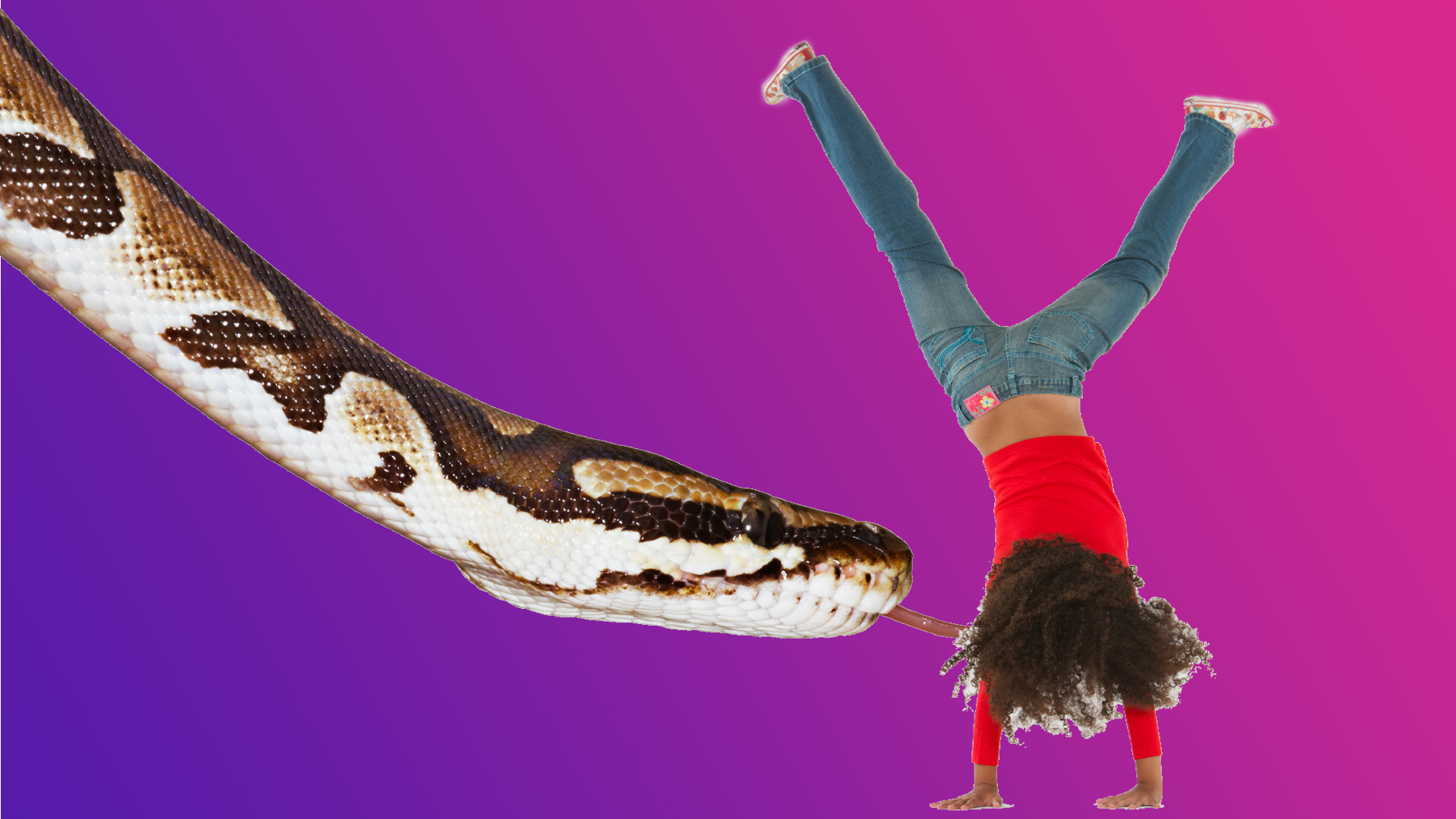 snake-and-girl-cartwheeling.