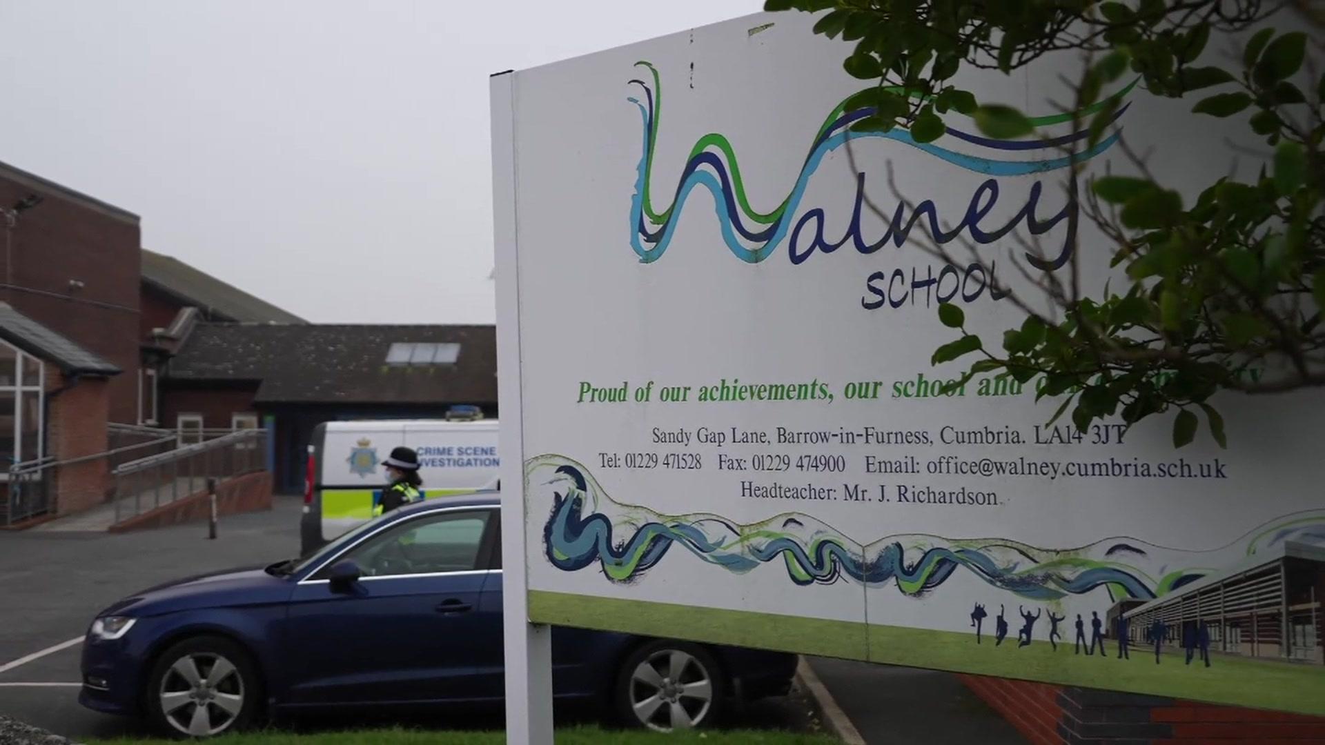 Walney School sign