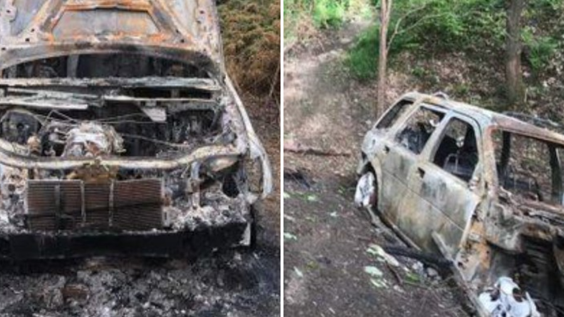 Burnt out cars on Eston Hills