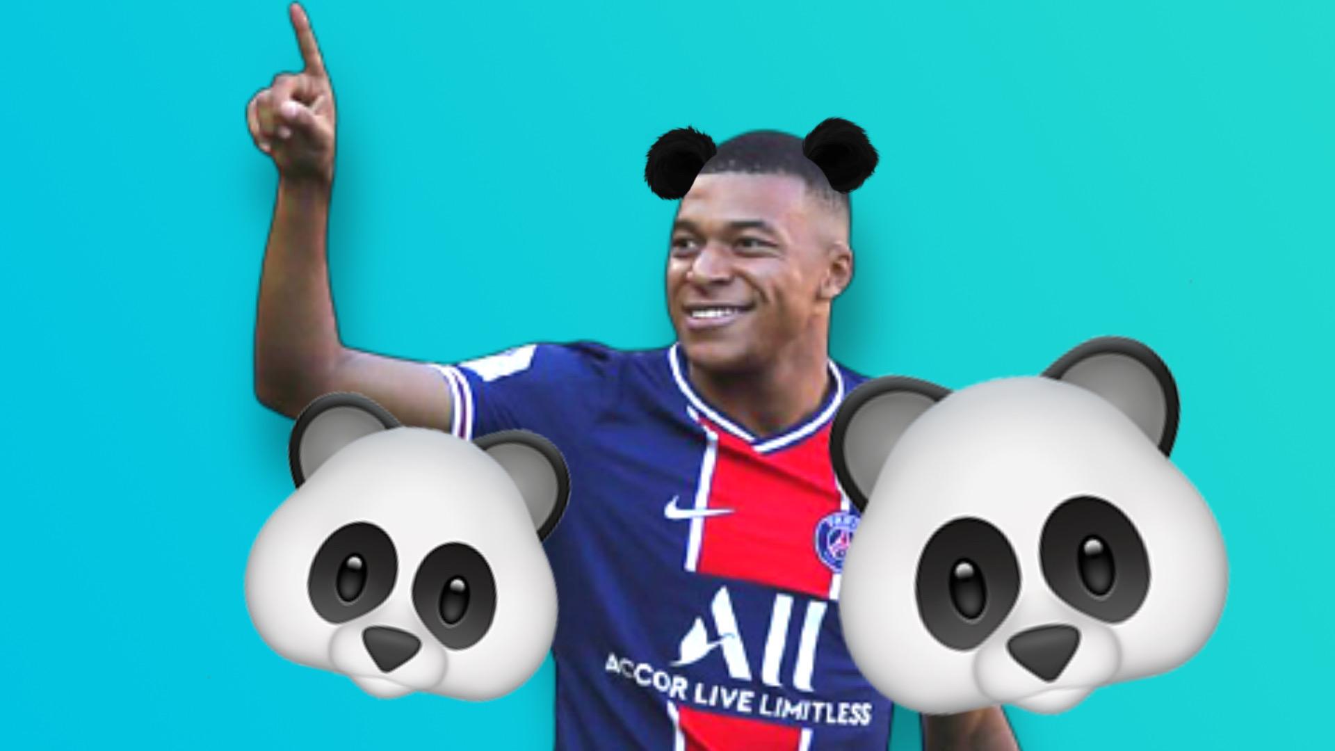 Mbappe with Panda emojis.