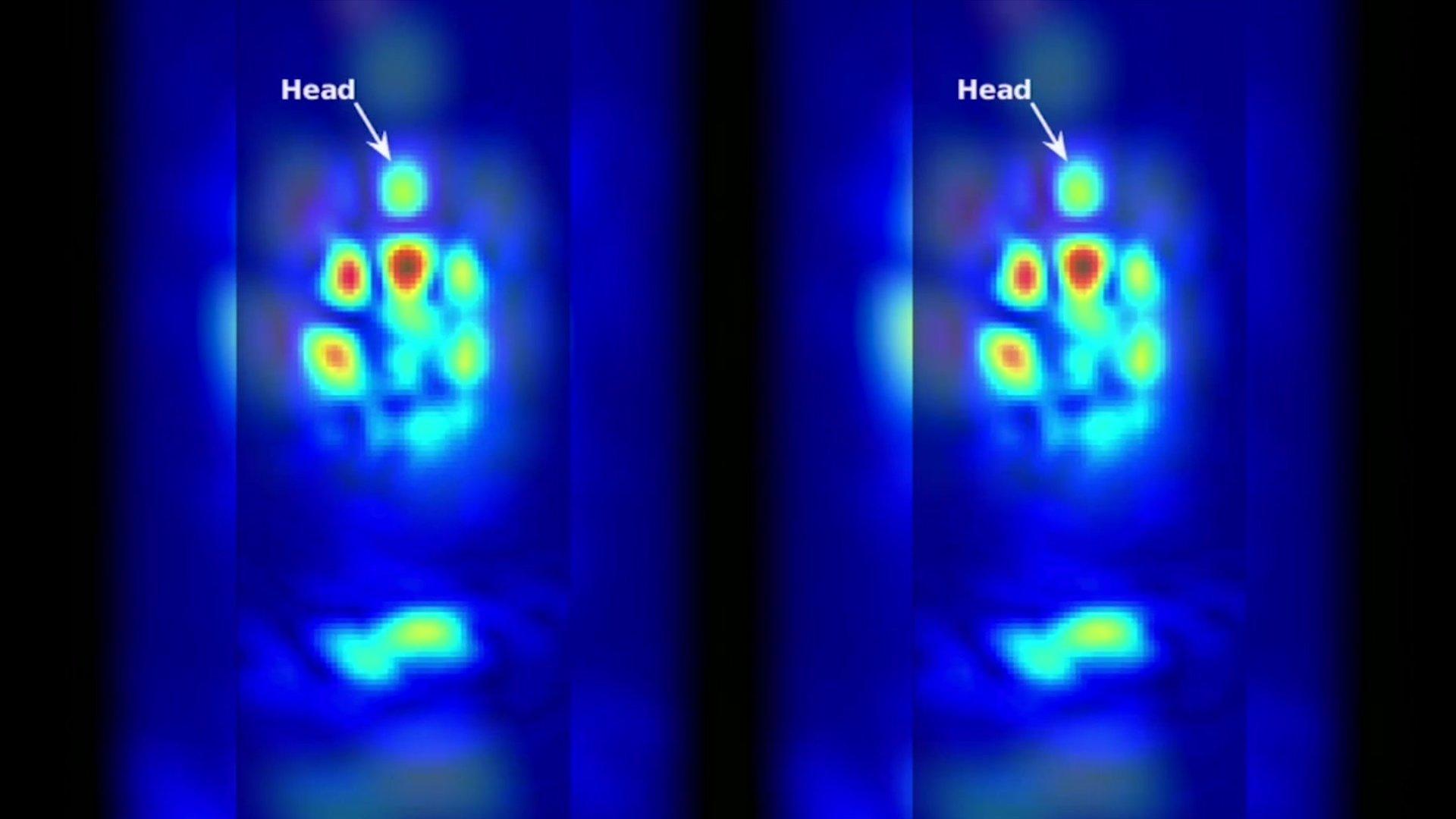 An image of a man using wi-fi signals