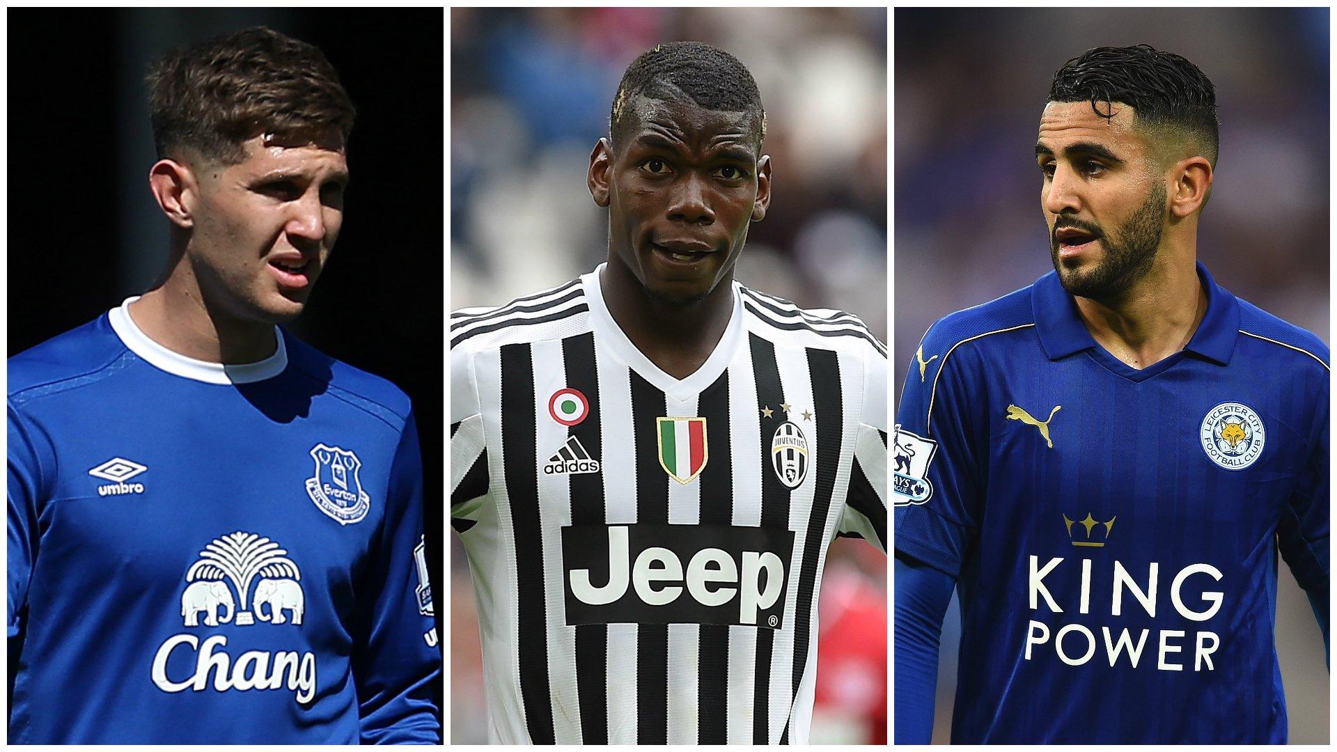 John Stones, Paul Pogba, Riyad Mahrez