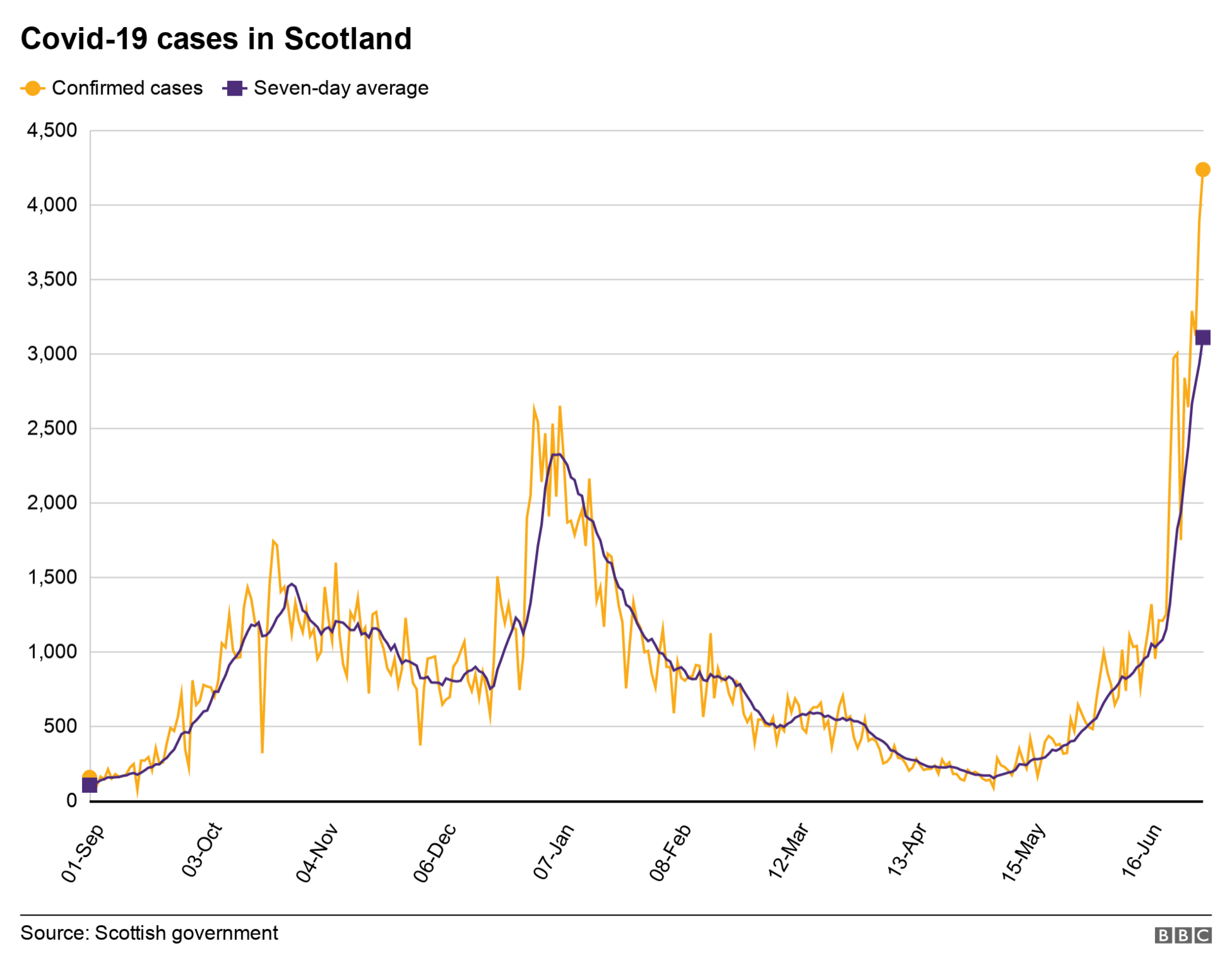 case rates in Scotland