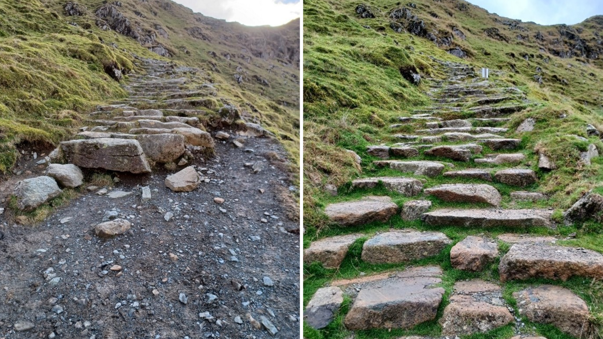 Before and after work at Wythburn on the route up to Hellvellyn