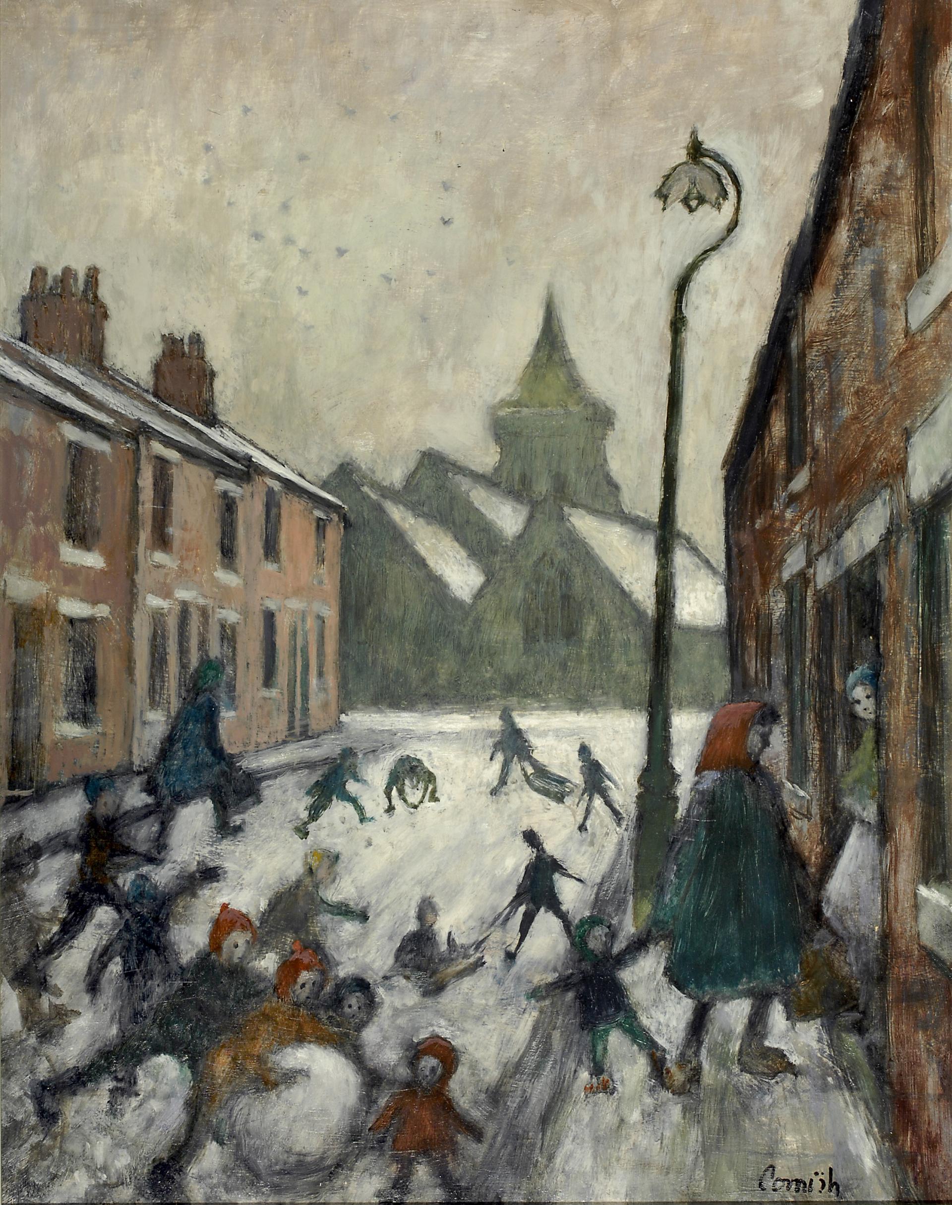 Children playing in the snow