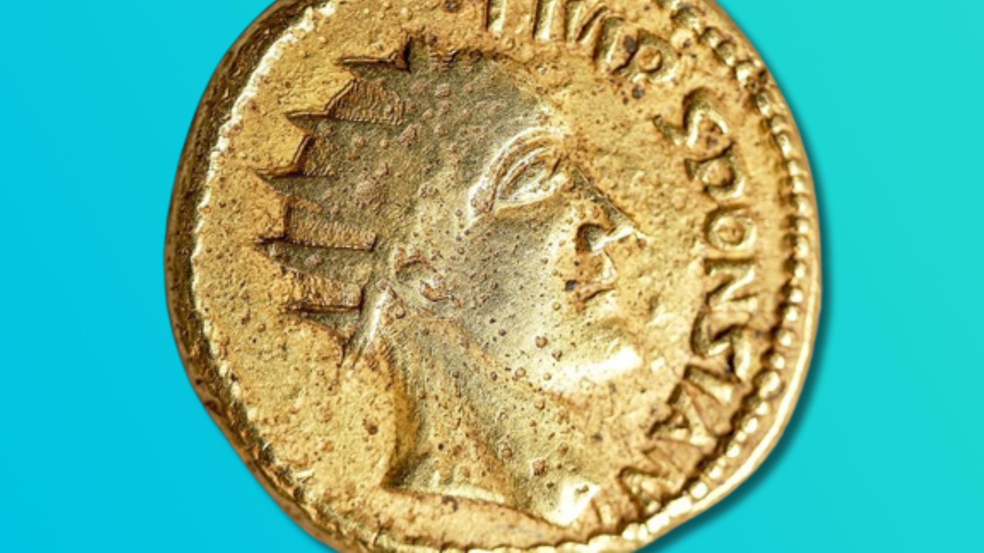 Gold coin featuring Sponsian the first