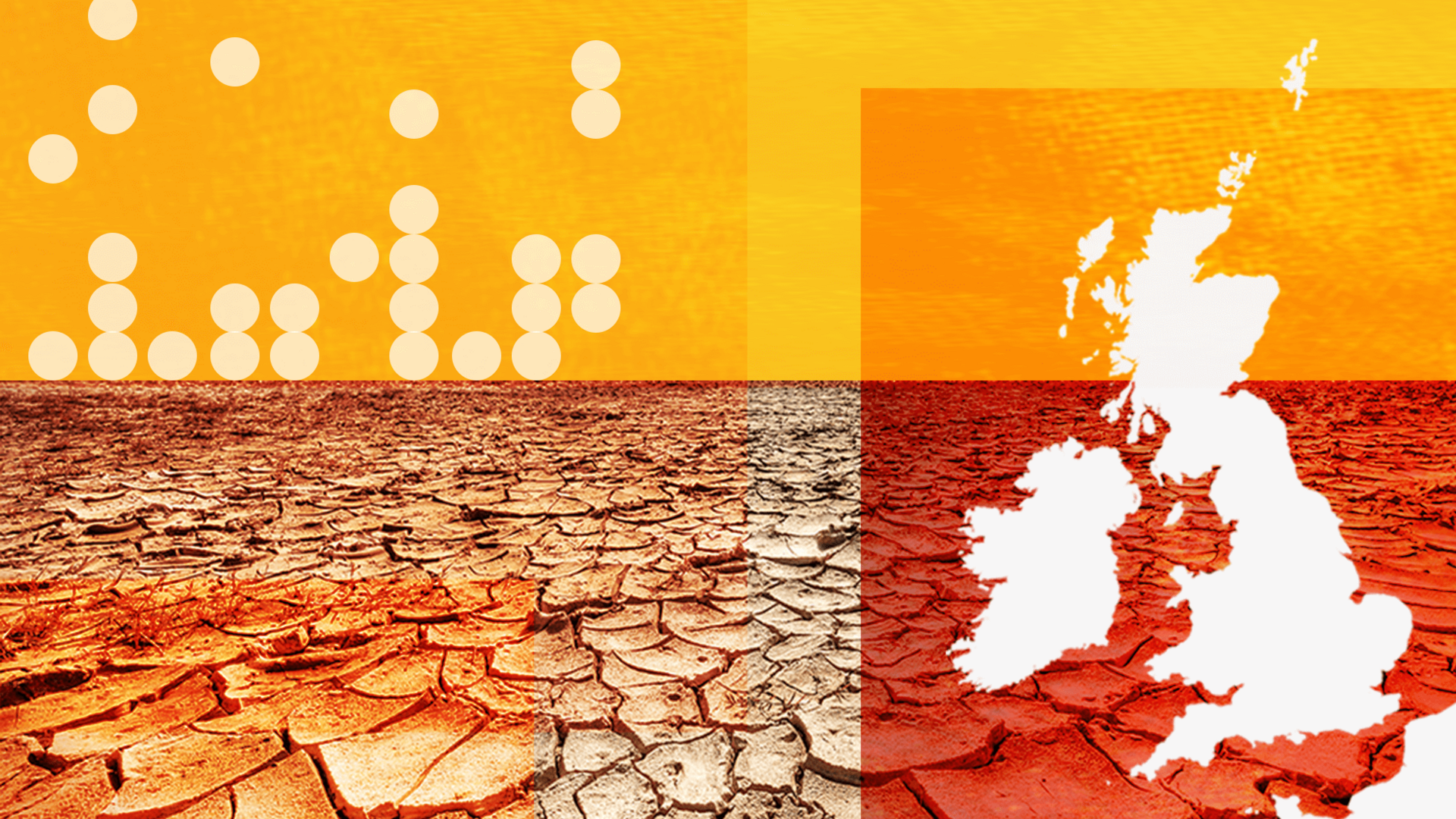 promotional image of UK map indicating number of temperature records broken over summer