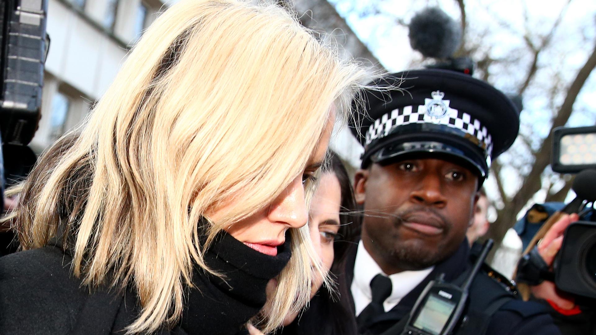 Caroline Flack at Highbury Magistrates Court