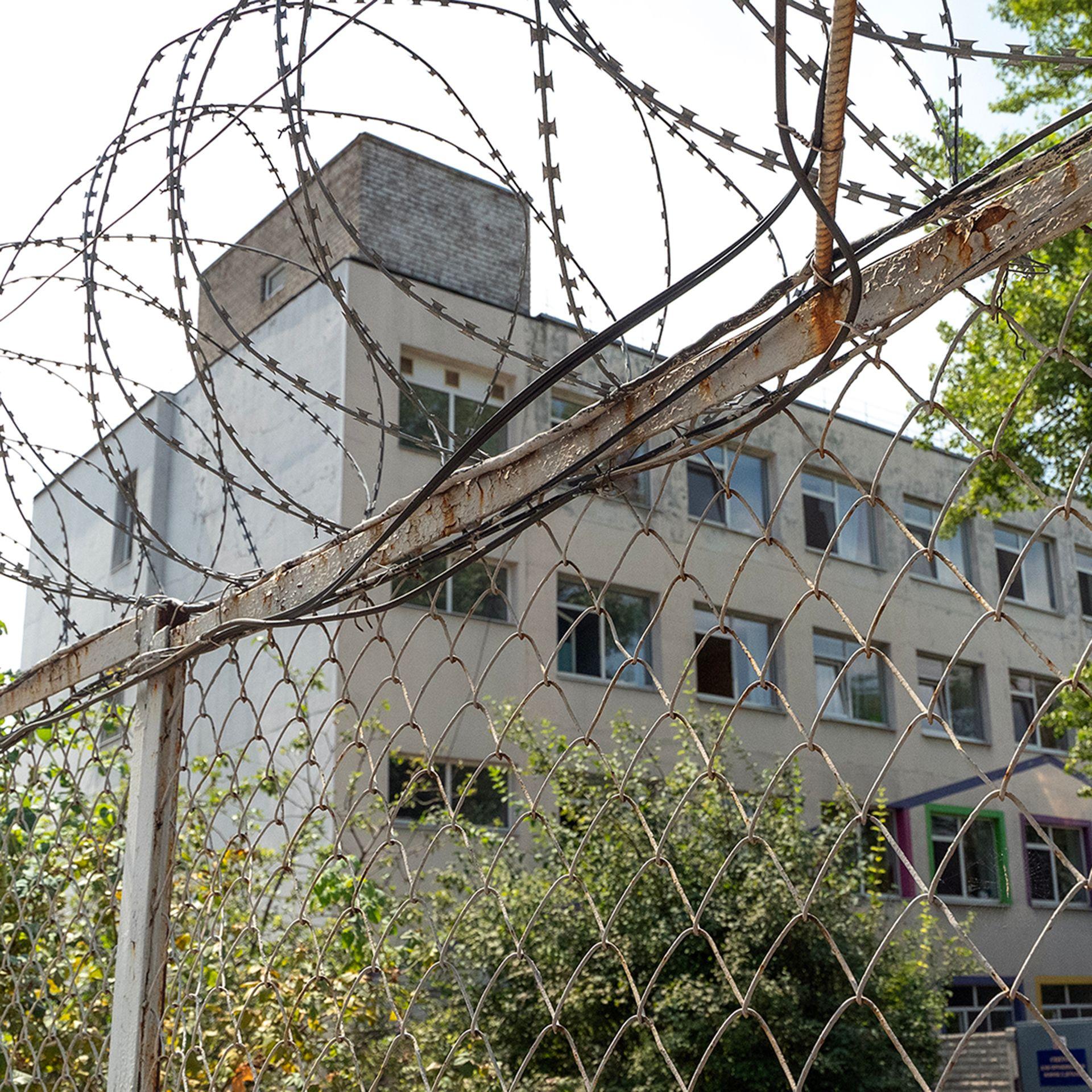 An outside view of the prison near Dnipro where Tetyana is held 