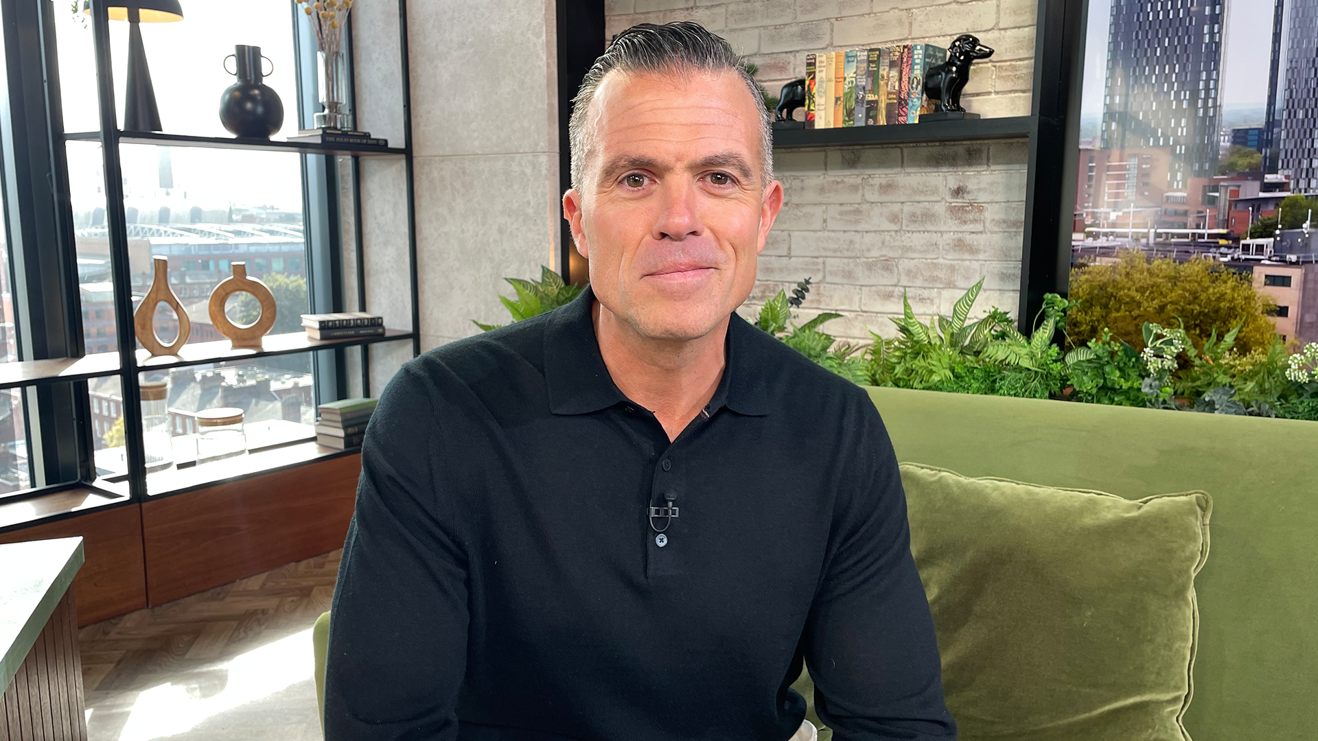 A photo of Detective Sergeant Marc Cananur in the Morning Live studio.