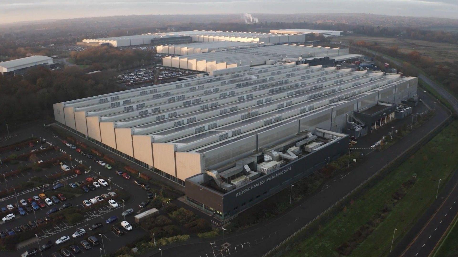 An aerial image of Jaguar Land Rover's Wolverhampton factory