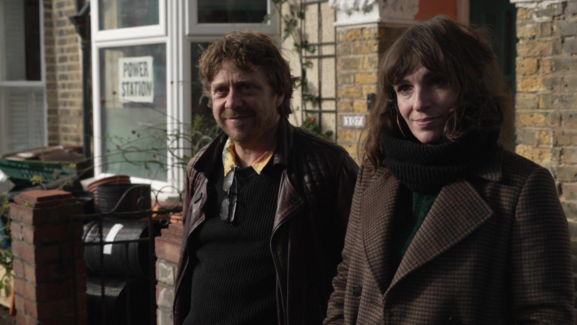 Daniel and Hilary stand outside their home in Walthamstow