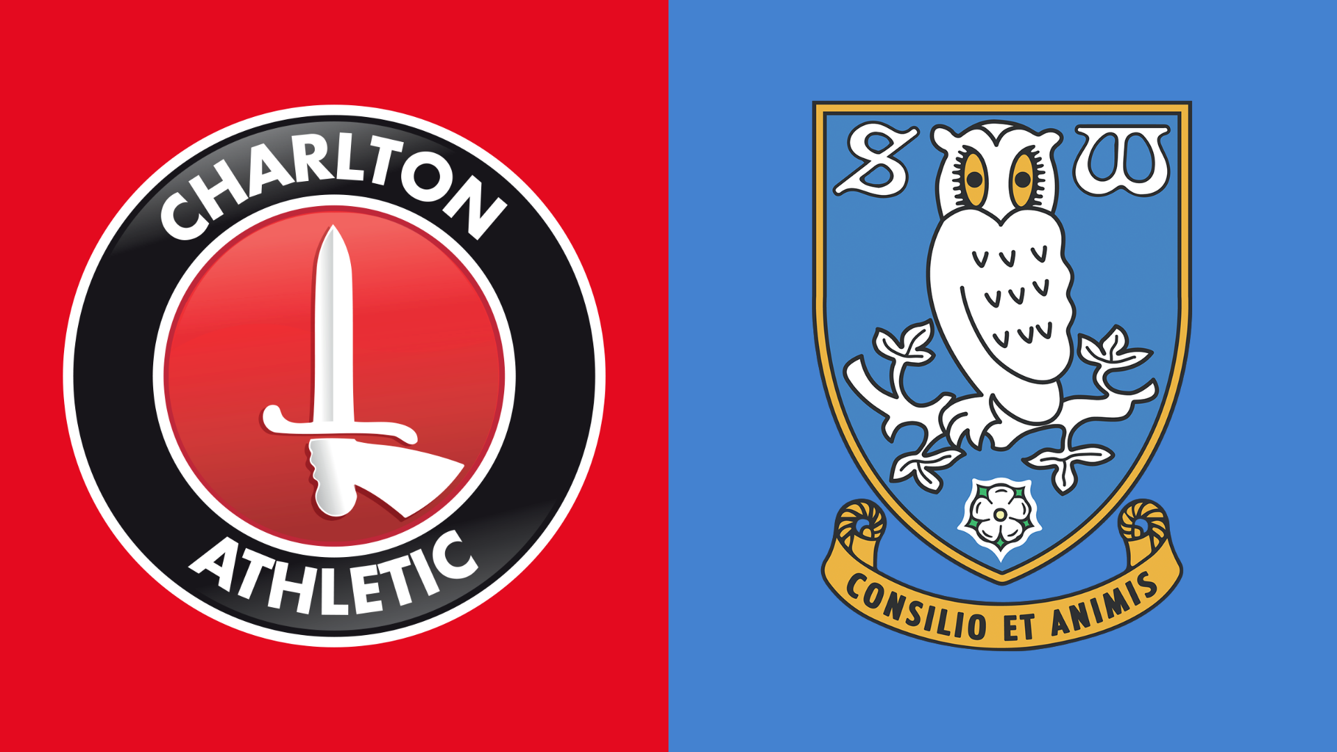 Side-by-side of Charlton Athletic and Sheffield Wednesday club badges