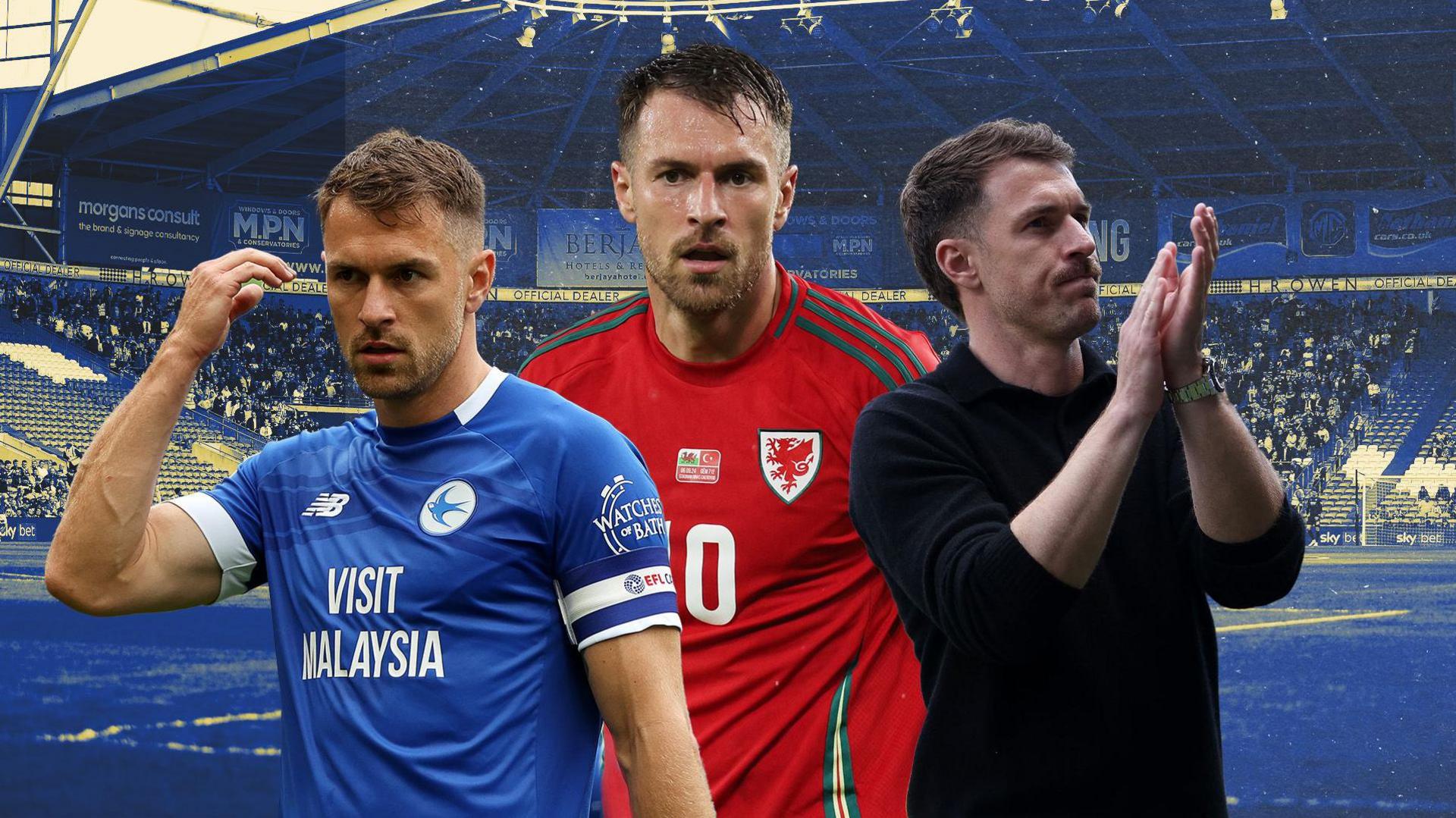 Aaron Ramsey as a Cardiff and Wales player, and as Cardiff manager