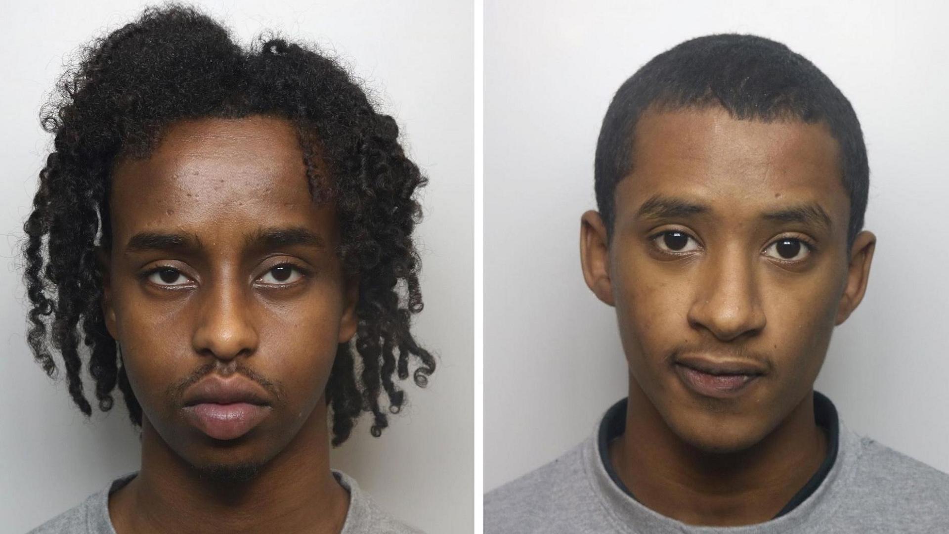 Custody picture of Khalid Nur on the left and Mohammed Elgamri