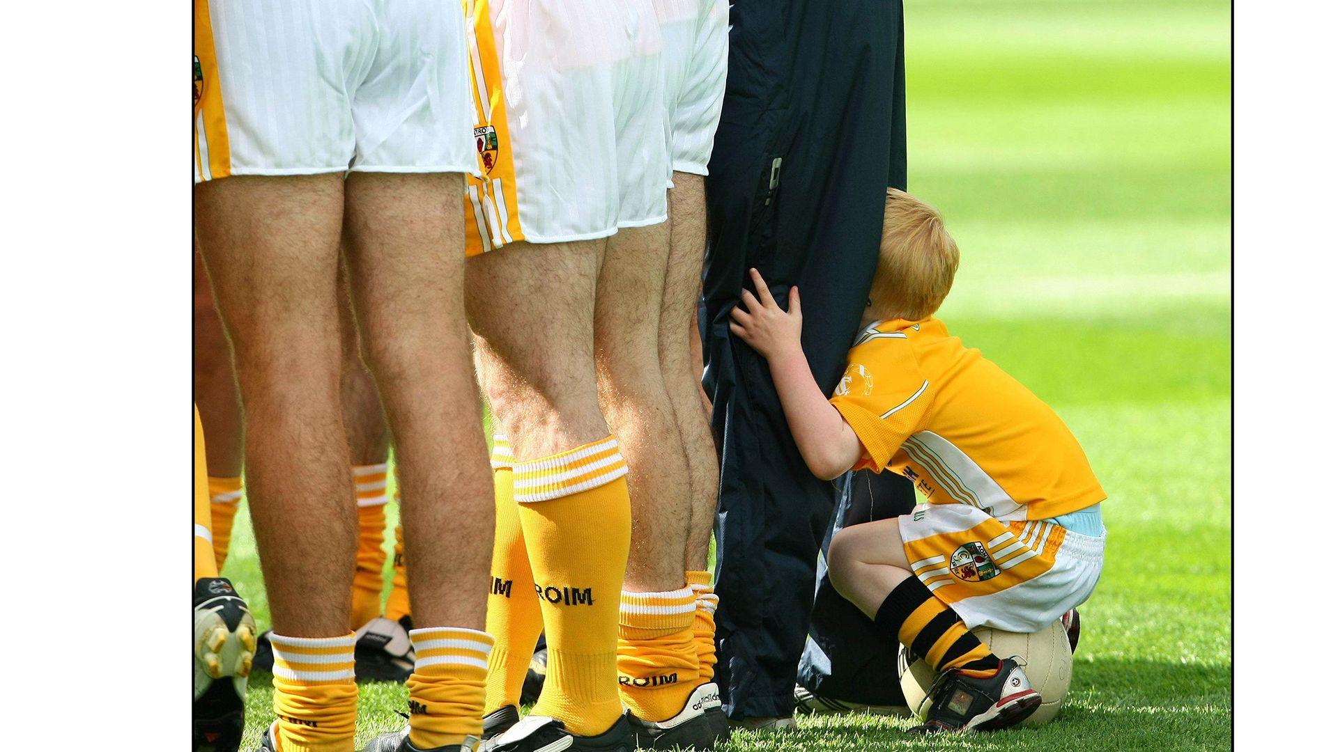 James Gormley, son of the late Jody Gormley, at an Antrim match