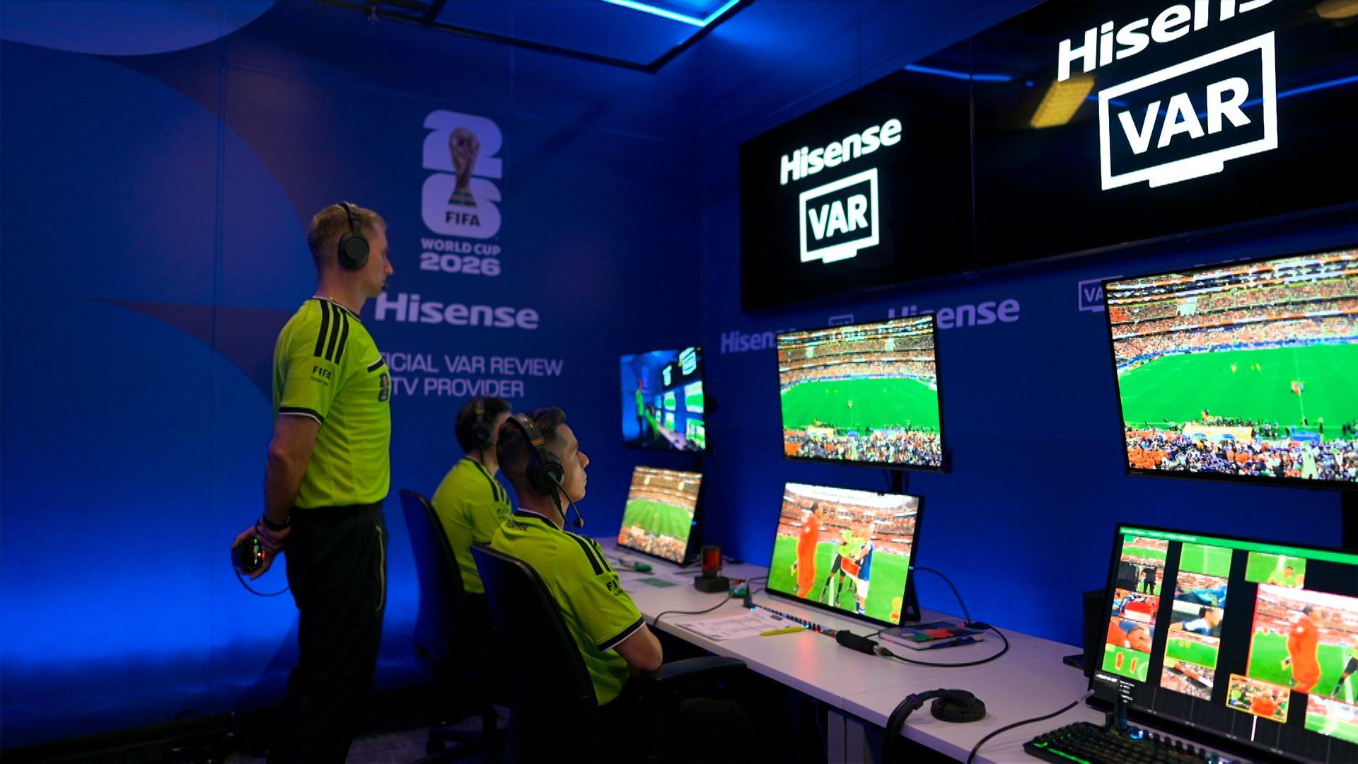 A picture showing the Netherlands v Japan VAR team
