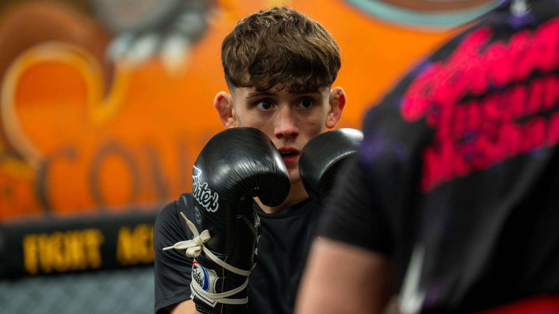 Eoghan Masoliver pictured sparring