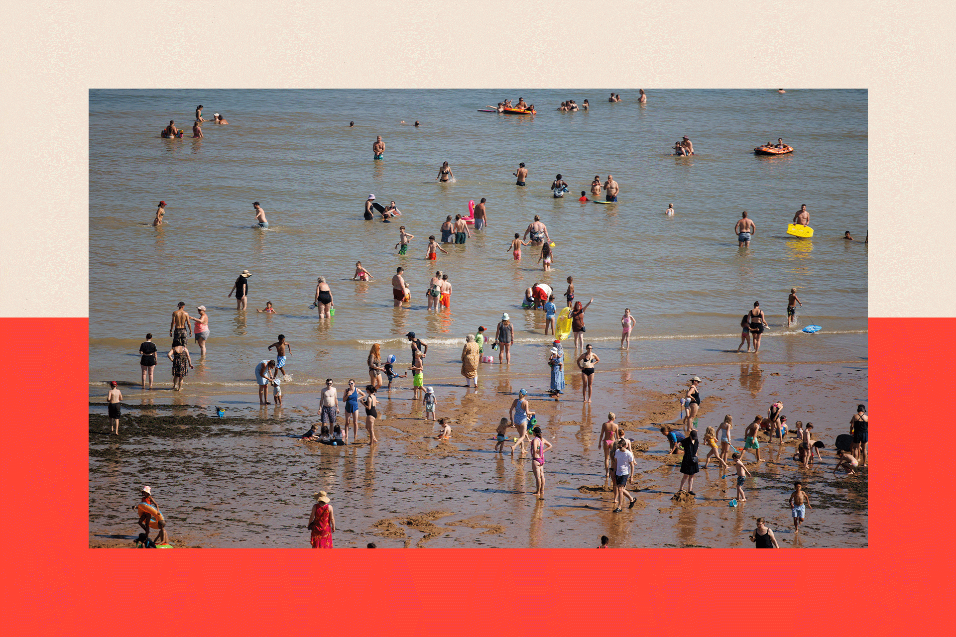 British seaside town Broadstairs during the summer holidays, Kent