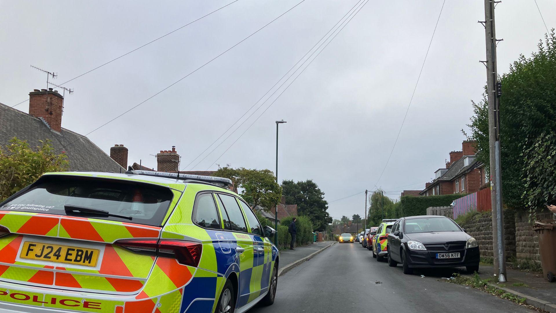 Police cars in Costock Avenue, Sherwood